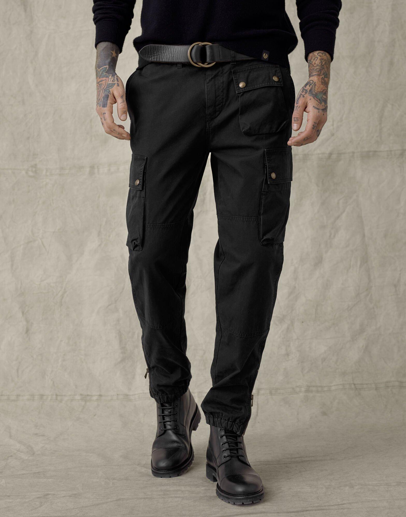 Belstaff Trialmaster Cargo Cotton Trousers in Black for Men | Lyst Canada