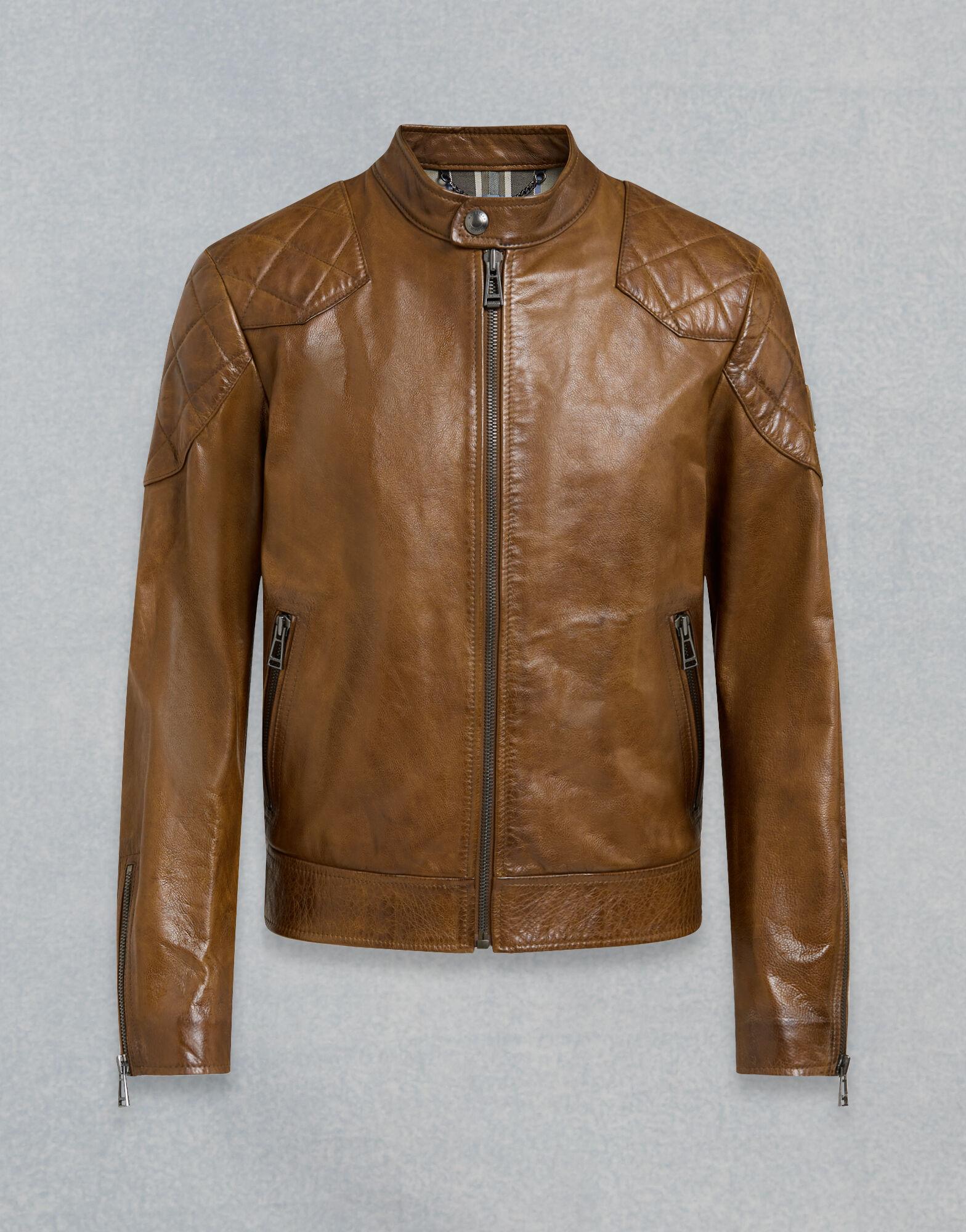 belstaff mens brown leather jacket