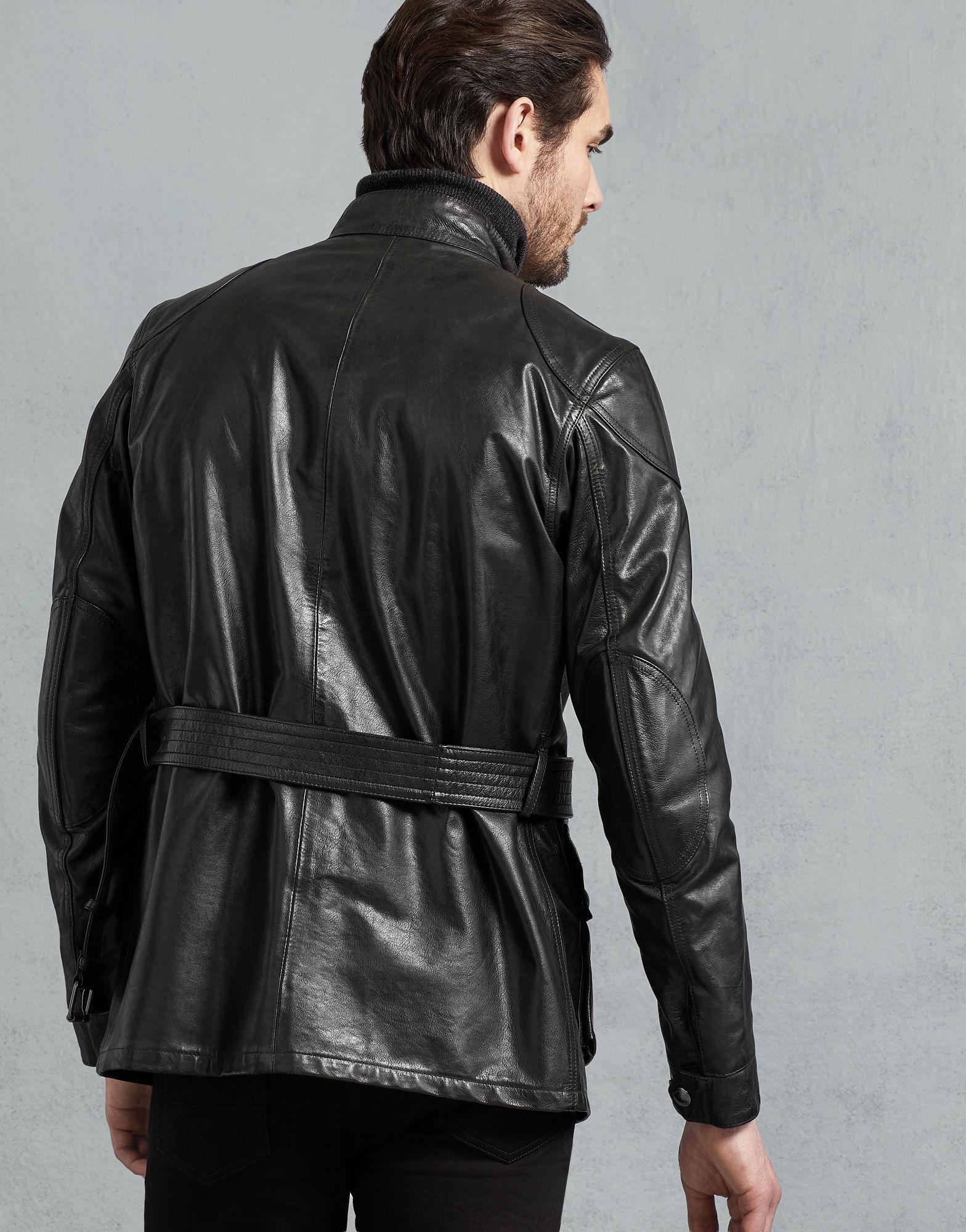 Belstaff Leather Trialmaster Panther Jacket in Black for Men - Lyst