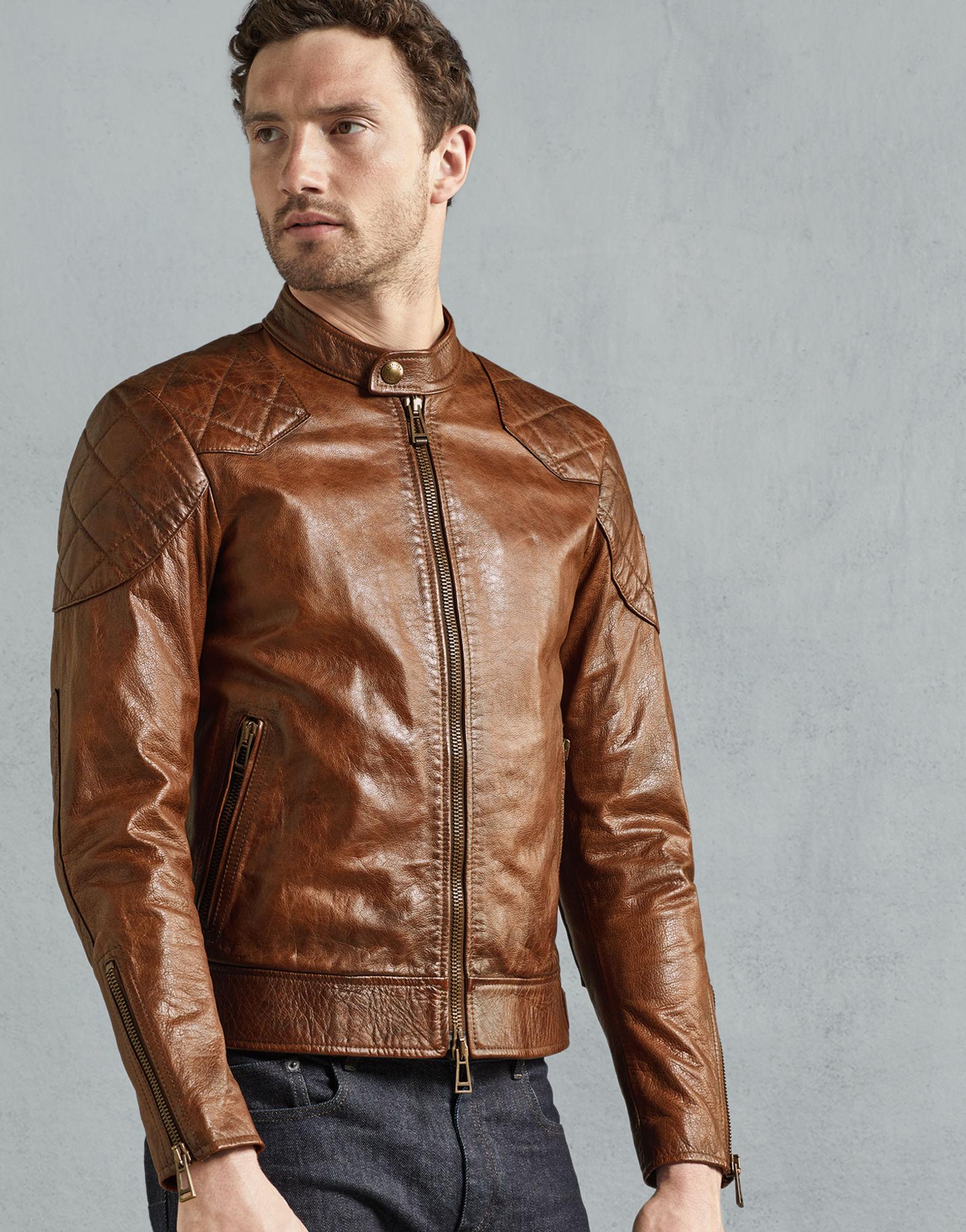 Belstaff Leather Outlaw Blouson Jacket in Cognac Brown (Brown) for Men -  Lyst