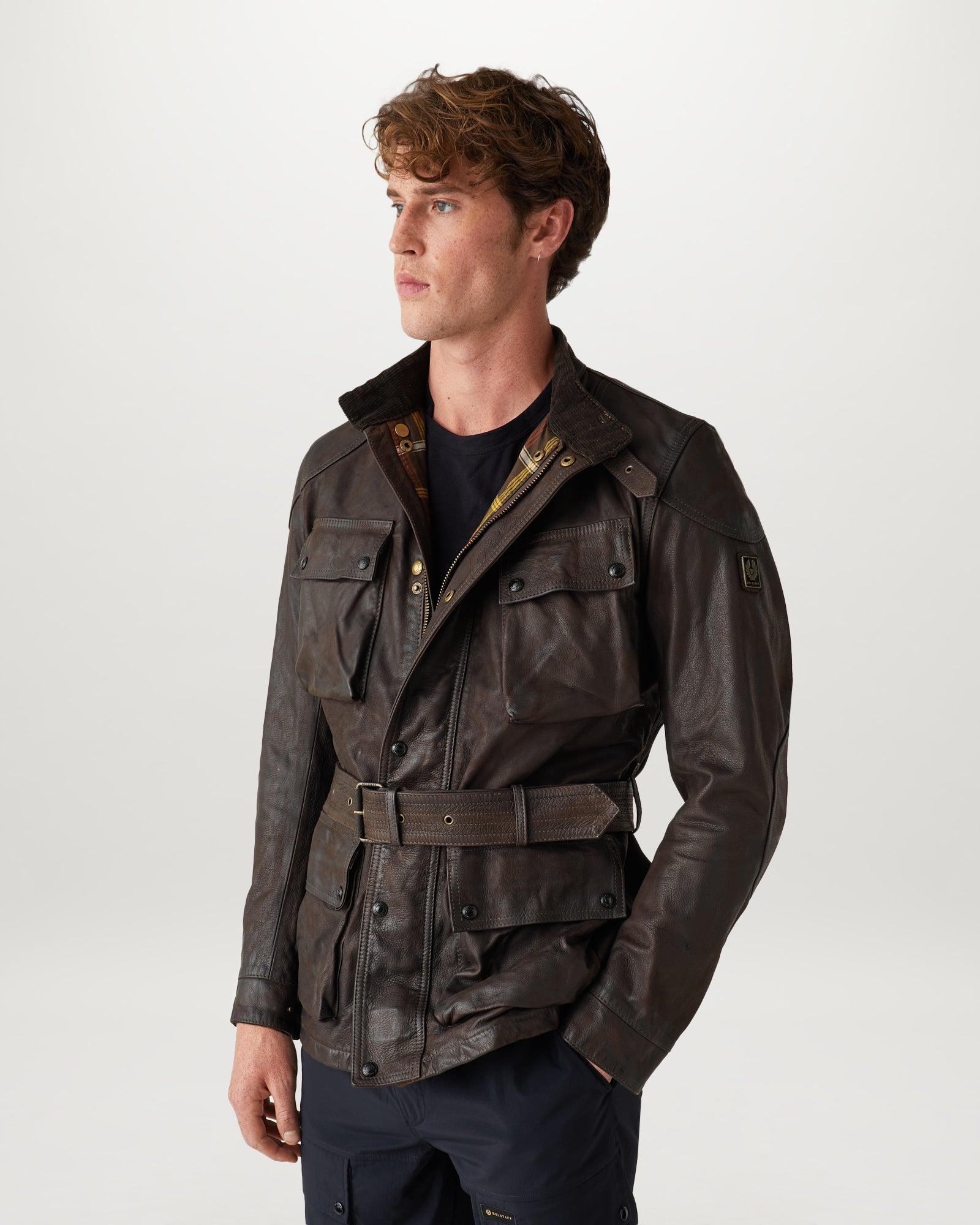 Belstaff leather store panther jacket