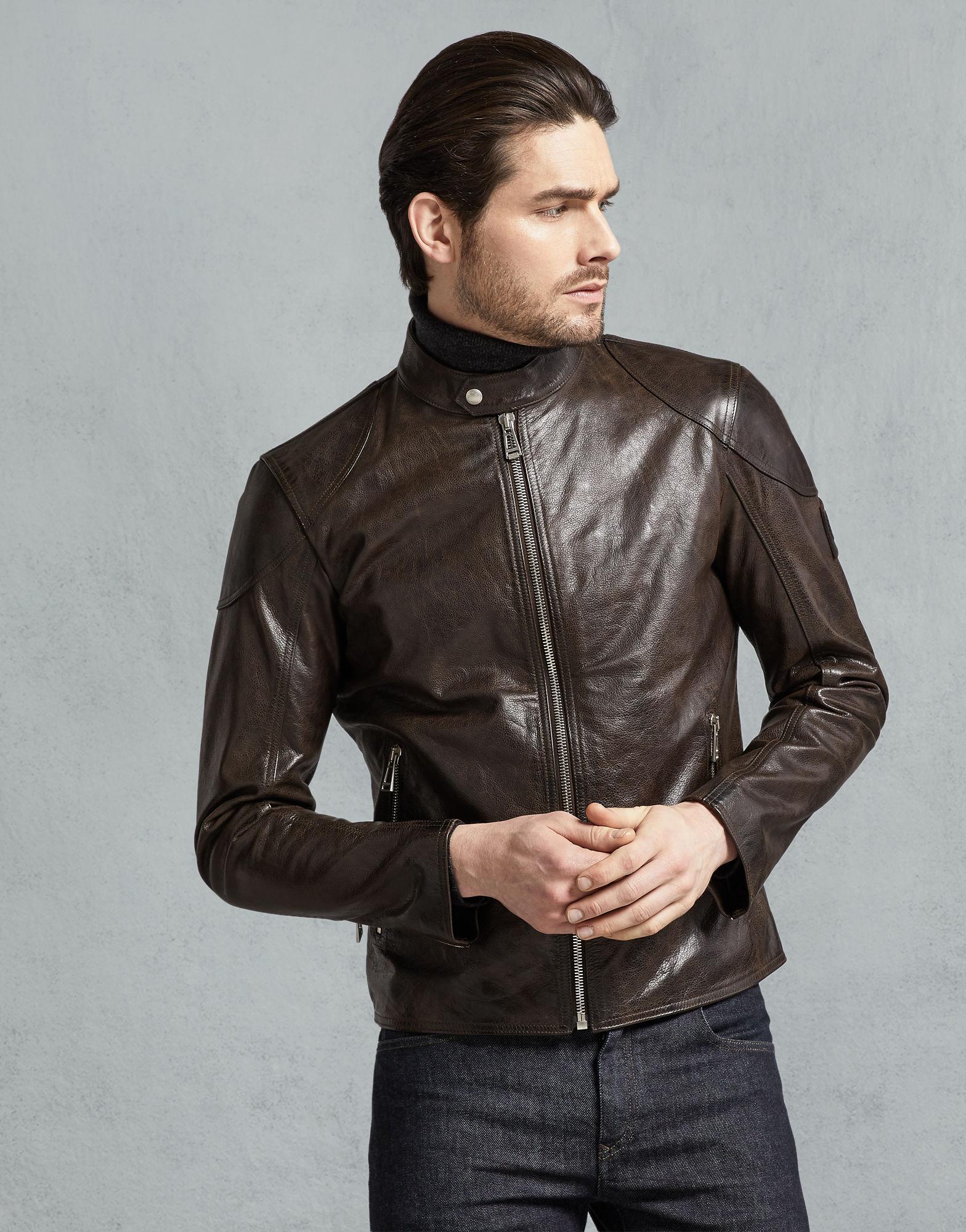 Belstaff Leder Bandit Café Racer Jacke für Herren - Lyst