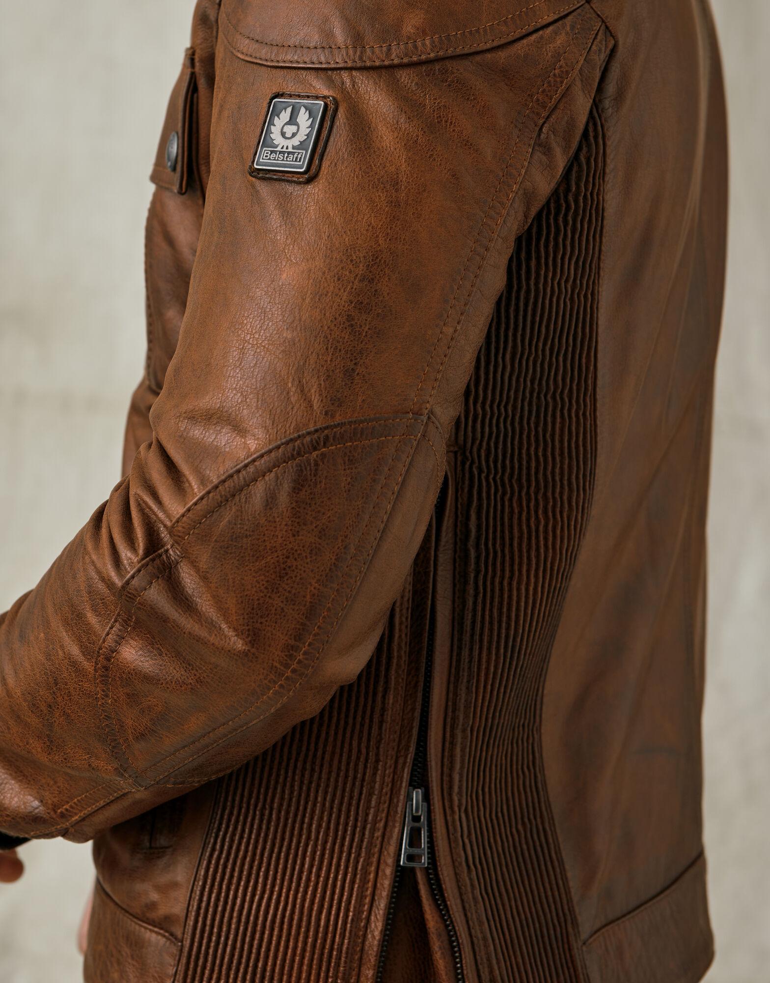 Belstaff Gangster 2.0 Leather Jacket in Brown for Men | Lyst