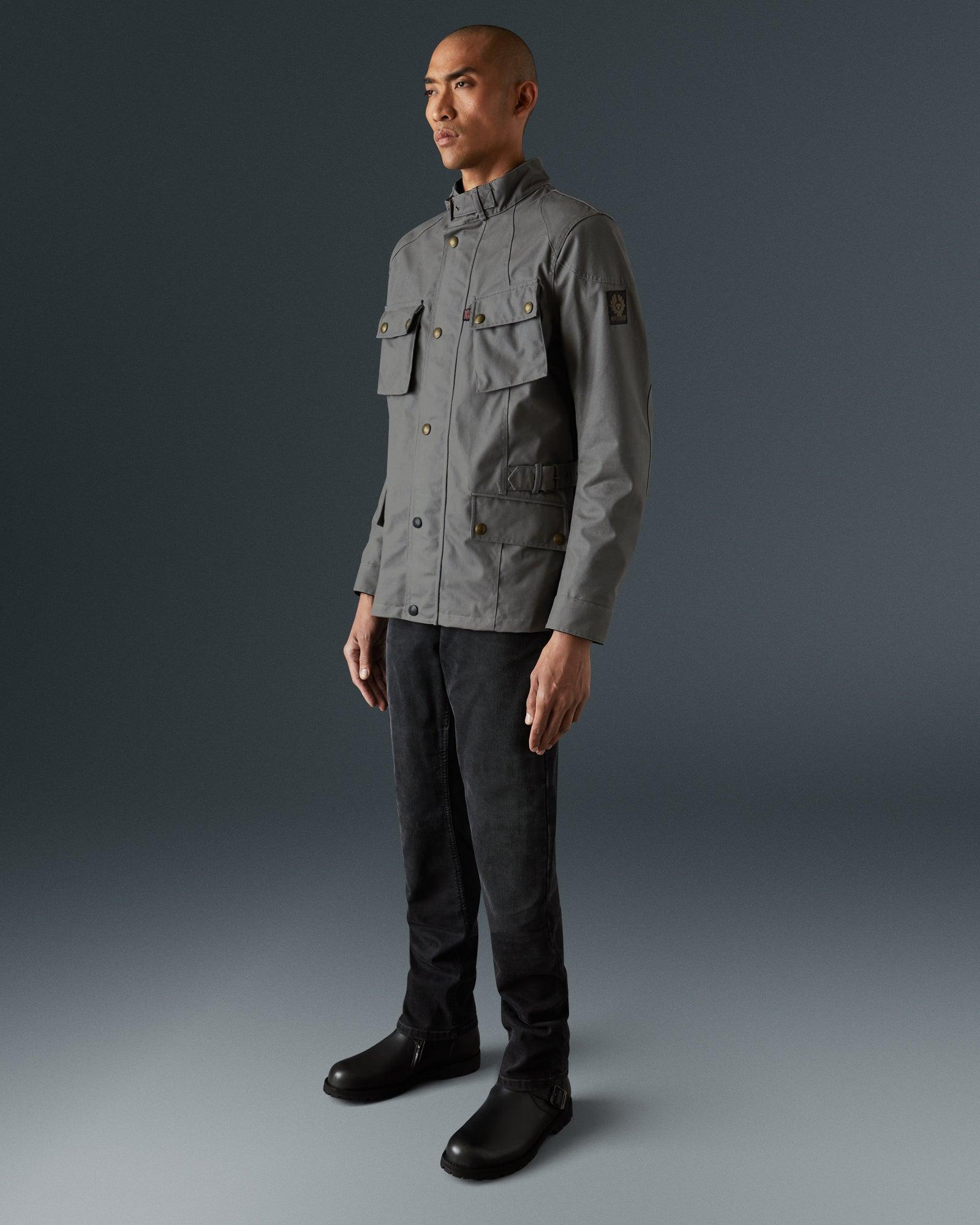 Belstaff Crosby Motorcycle Jacket in Gray for Men | Lyst