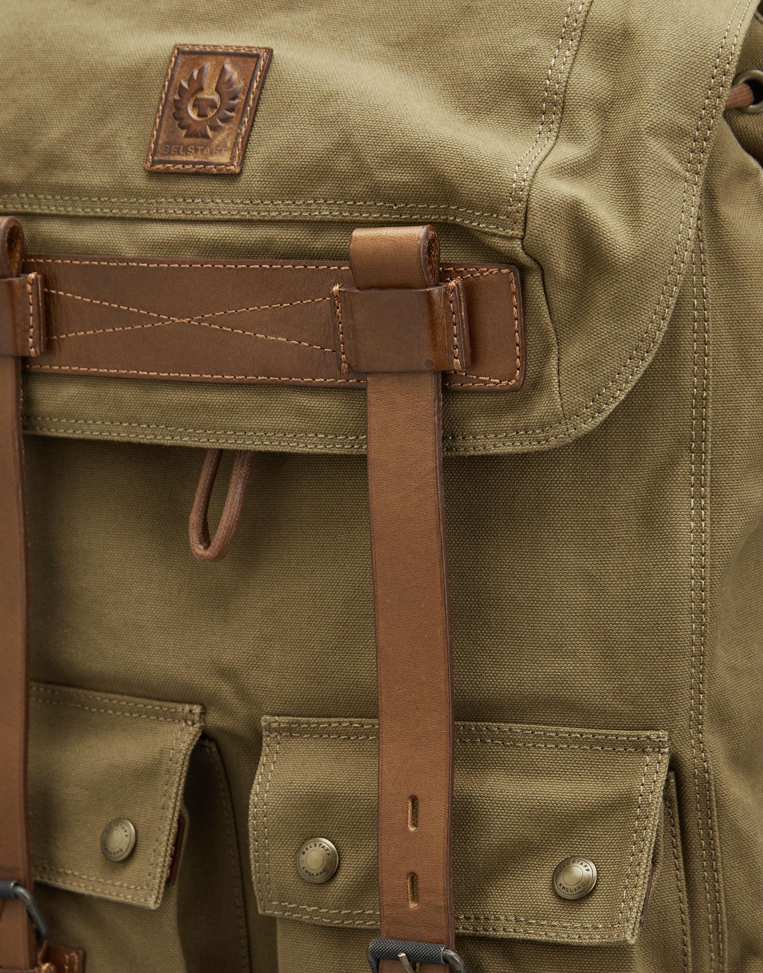 Belstaff Cotton Colonial Backpack in Khaki (Natural) for Men | Lyst