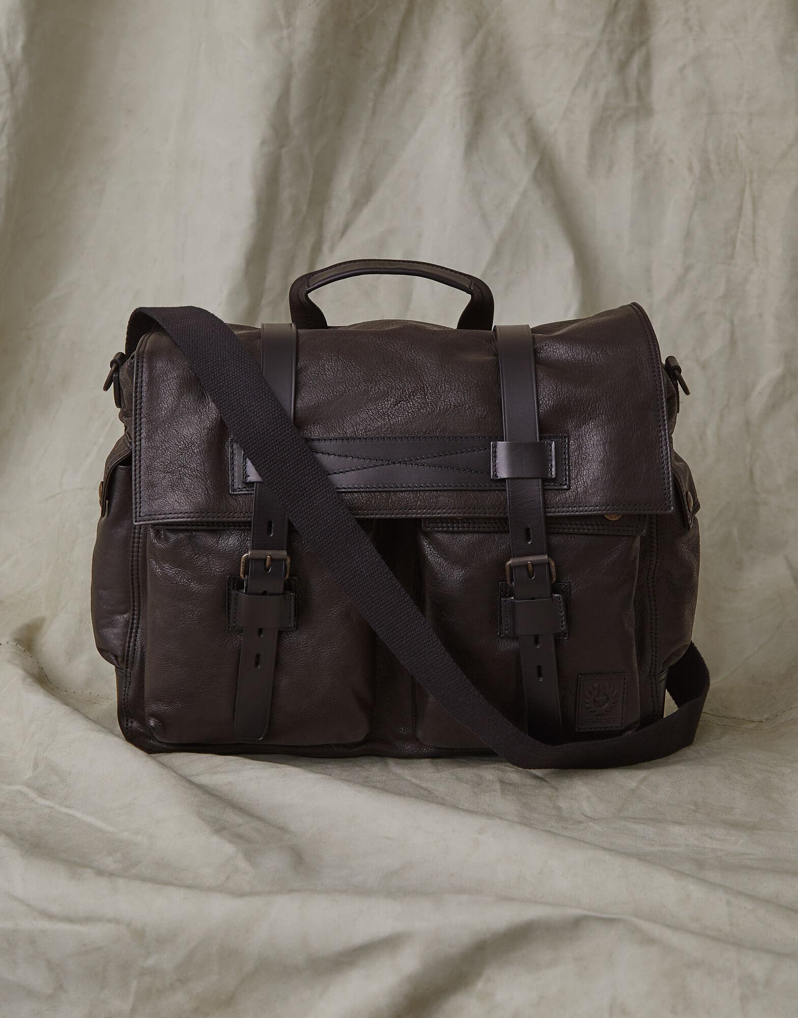Belstaff Messenger Bag In Hand Waxed Leather in Black for Men | Lyst