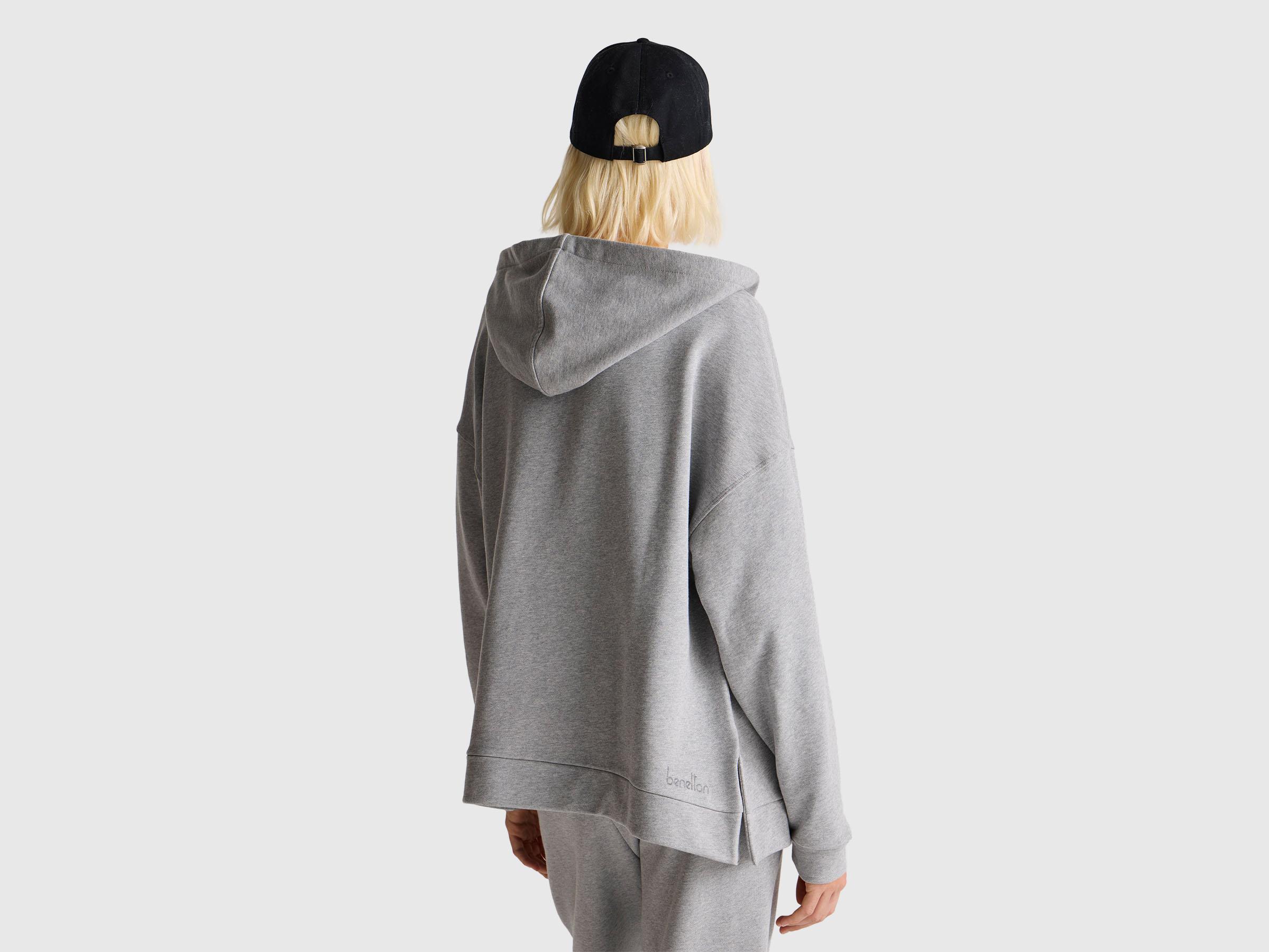 United Colors Of Benetton Maillot G/C M/L 3j68d107z Sweatshirt à Capuche, Noir, XXS Femme