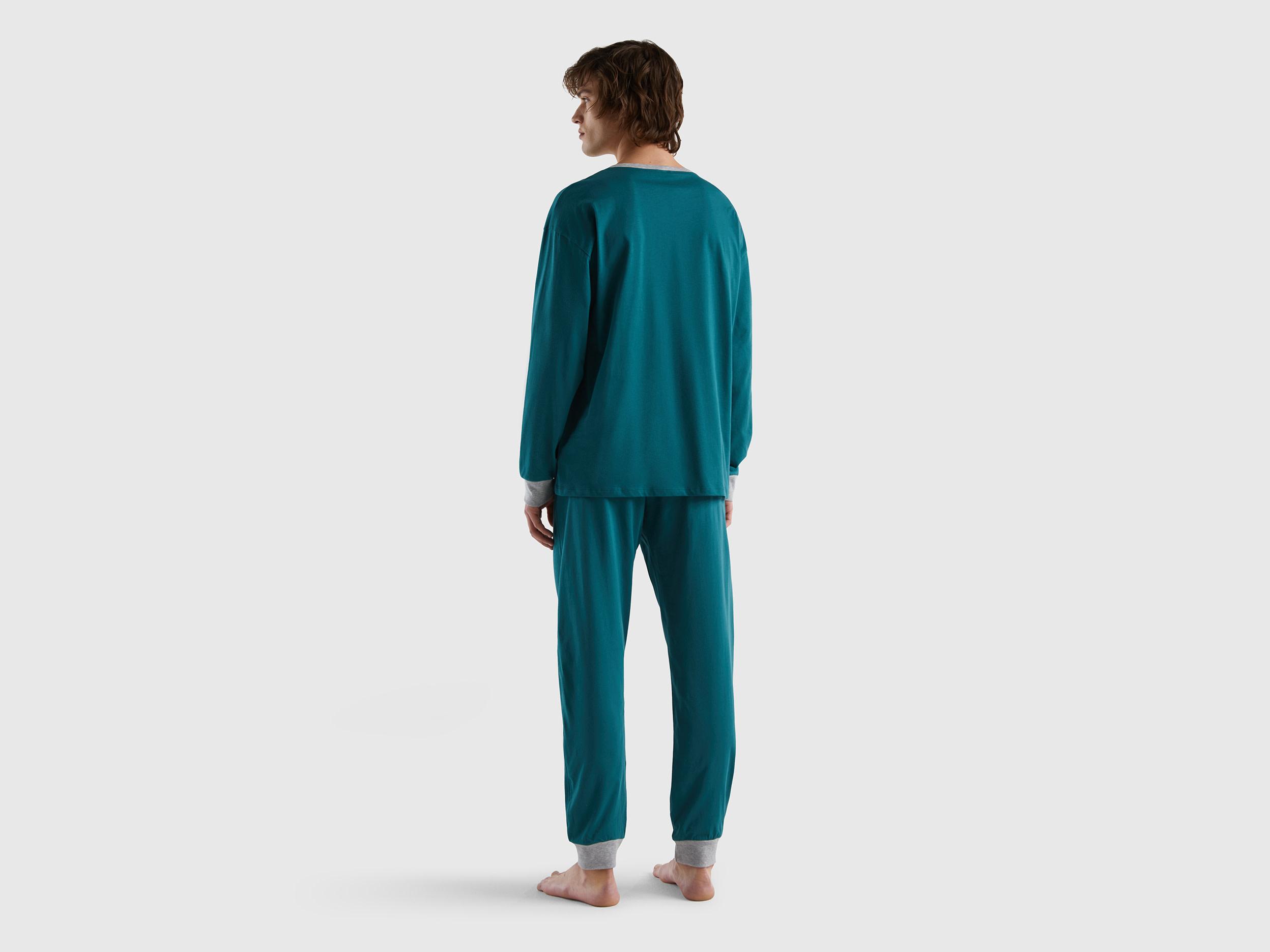 Benetton Pyjama In 100% Baumwolle Mit Beutel in Schwarz für Herren | Lyst DE