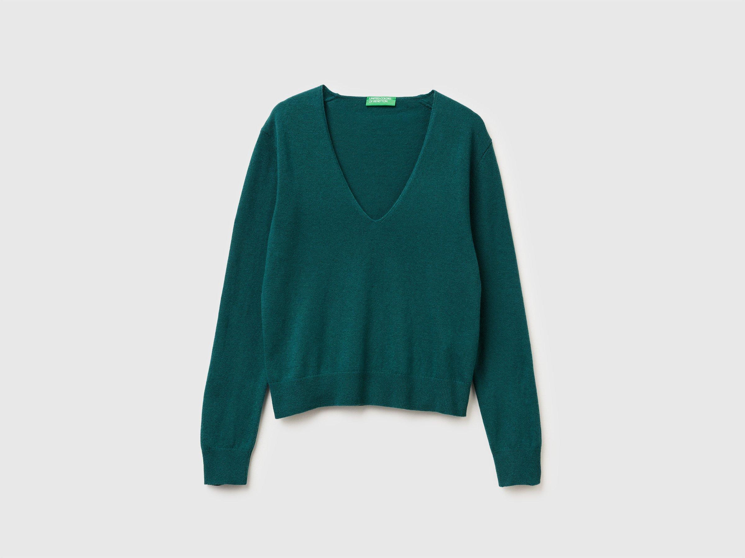 V Neck Maglie Cashmere Benetton Maglioni Benetton Maglione