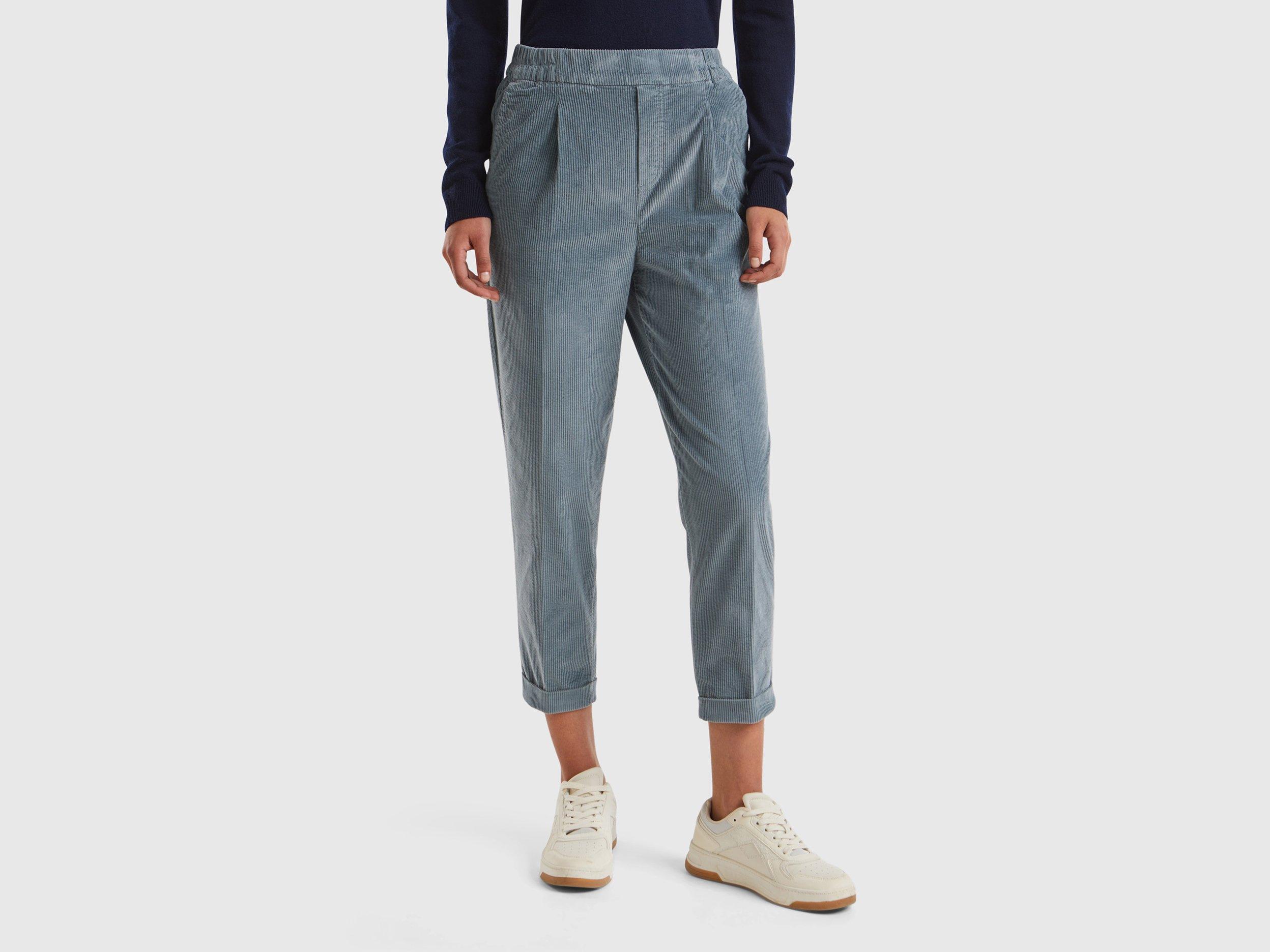 Pantalón Ancho Pantalones De Pana Mujer Benetton Pantalón Ancho