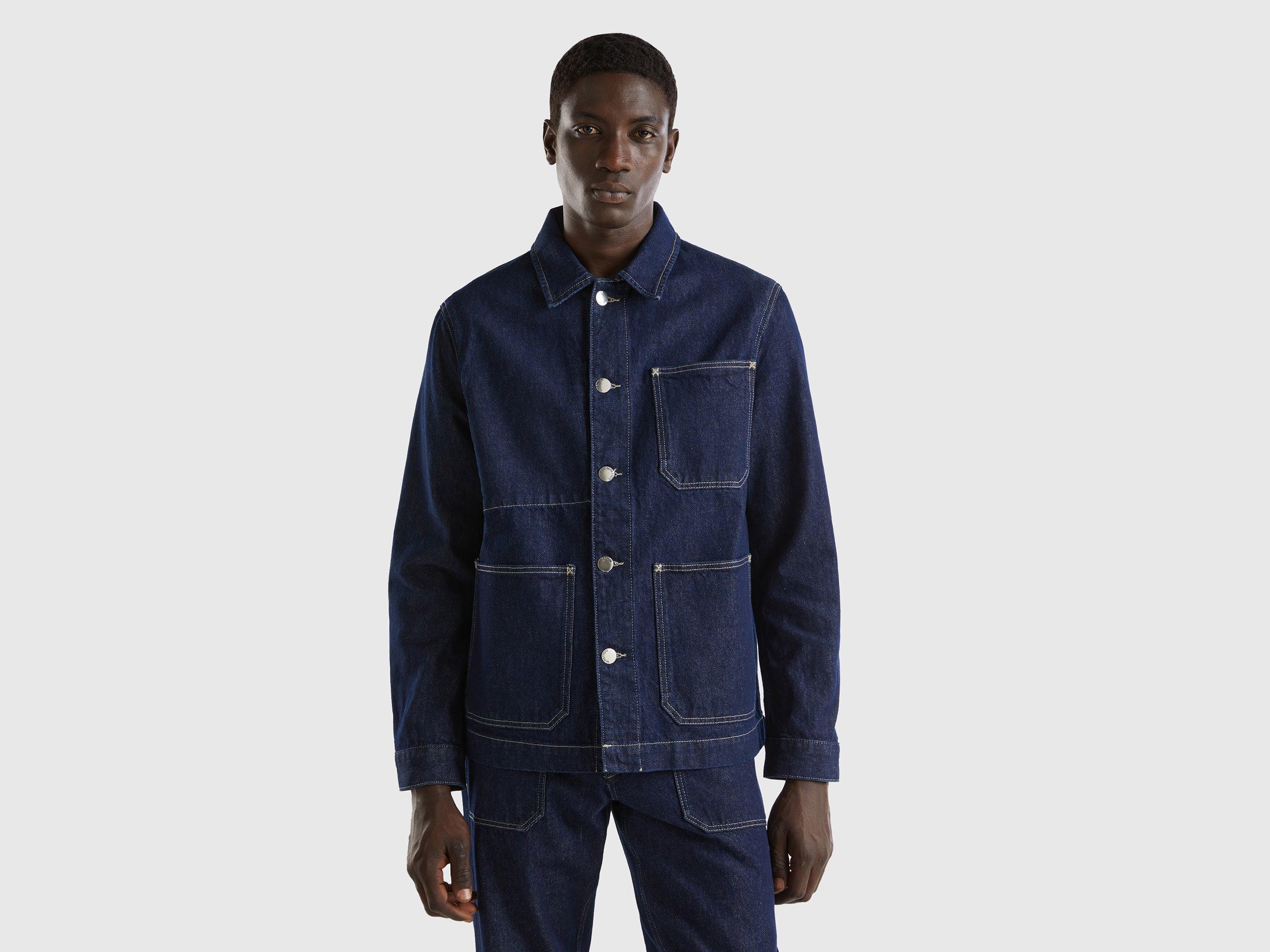 Benetton Workwear Denim Jacket in Blue for Men Lyst UK