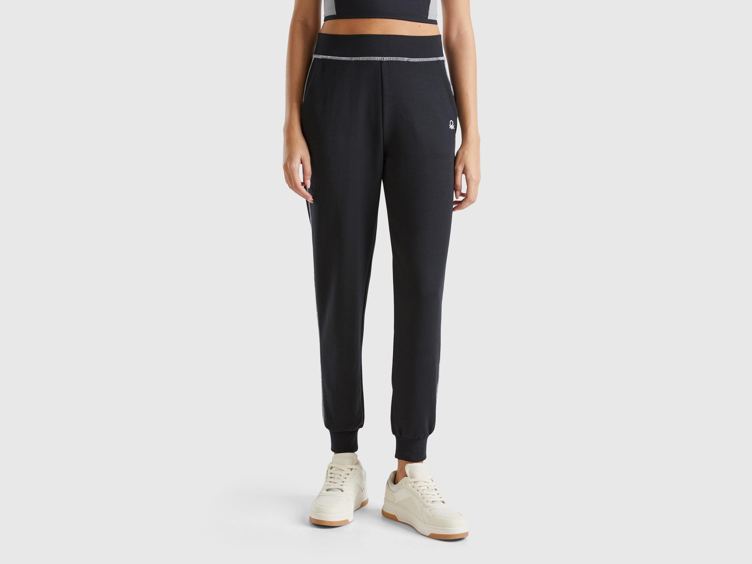 Benetton Pantalon Fluido Elastico Negro Mujer de Benetton de color Negro Lyst
