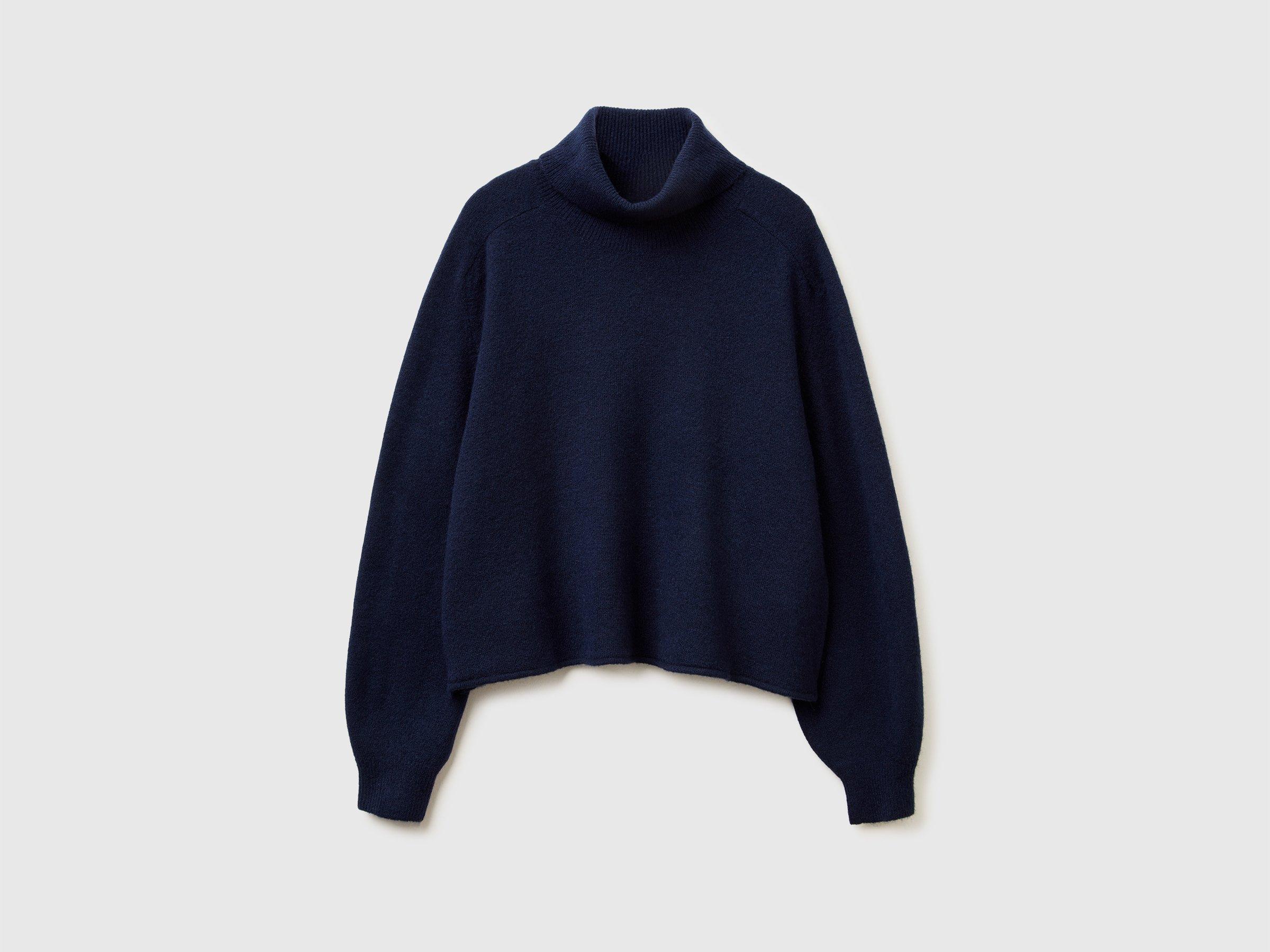 Benetton Benetton, Rollkragenpullover Aus Elastischer Wollmischung