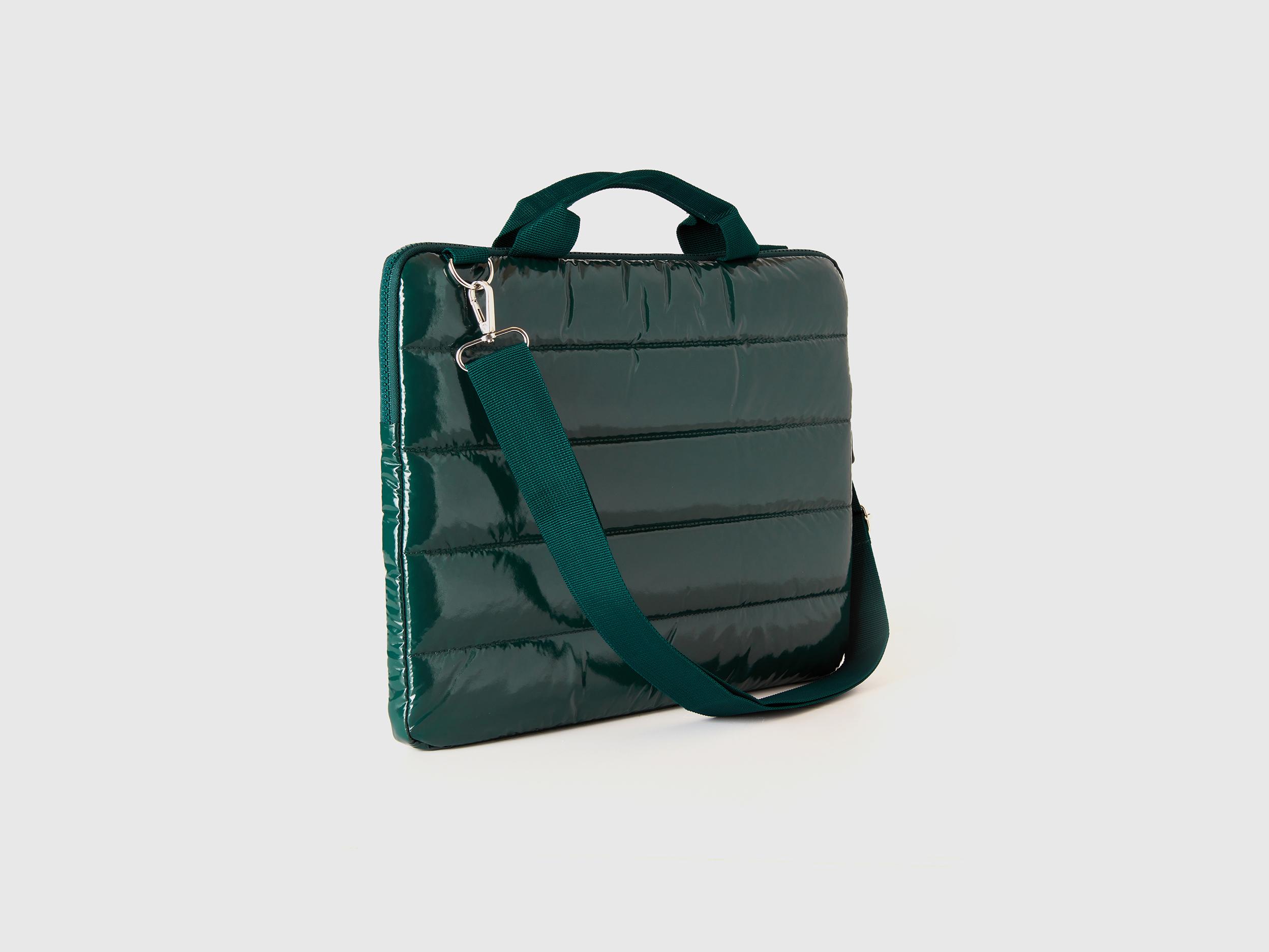 Benetton, Bolso Para Ordenador, Verde Oscuro, Mujer Benetton de