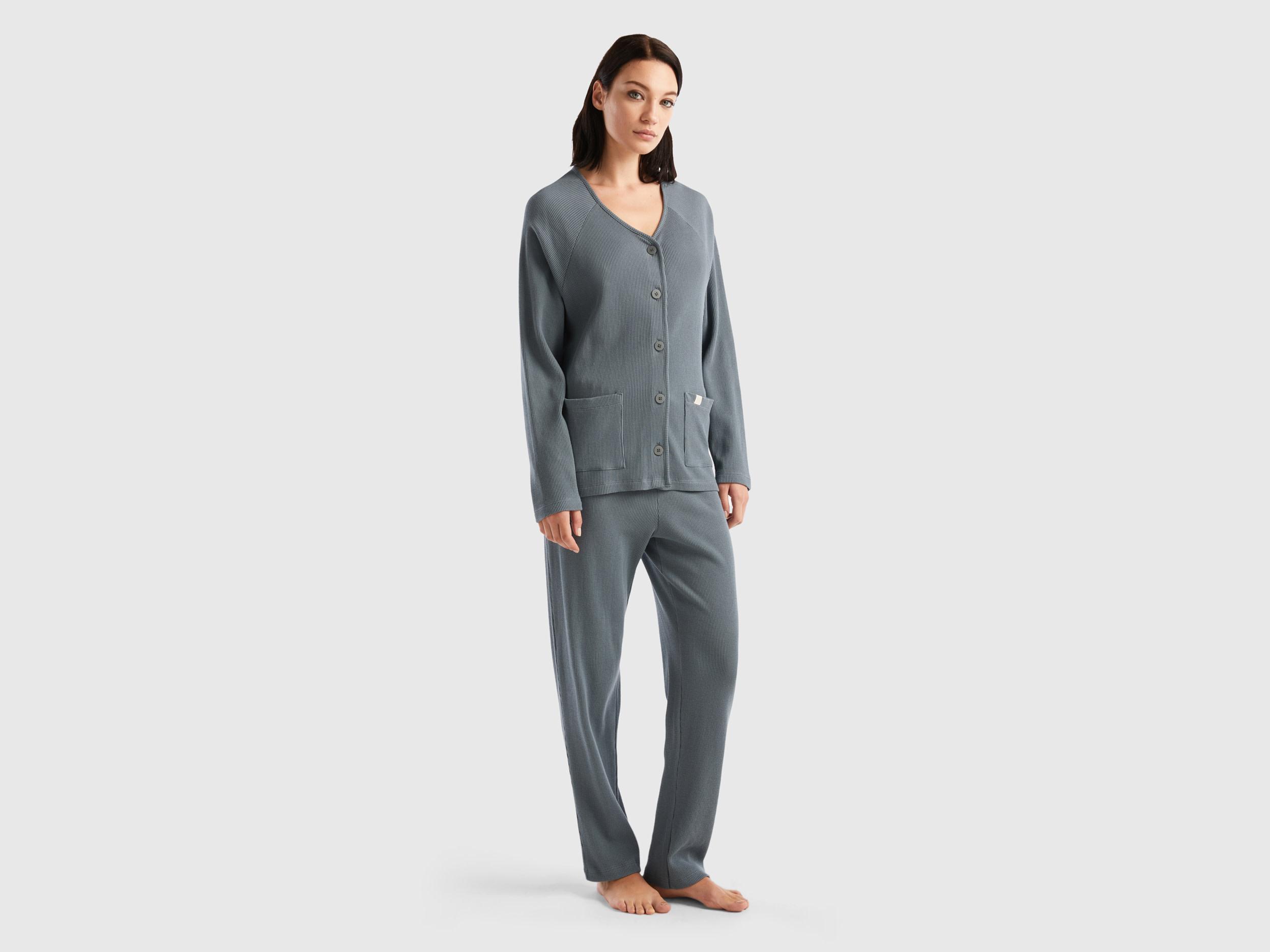 Pyjama Long En Pur Coton Benetton en coloris Noir | Lyst