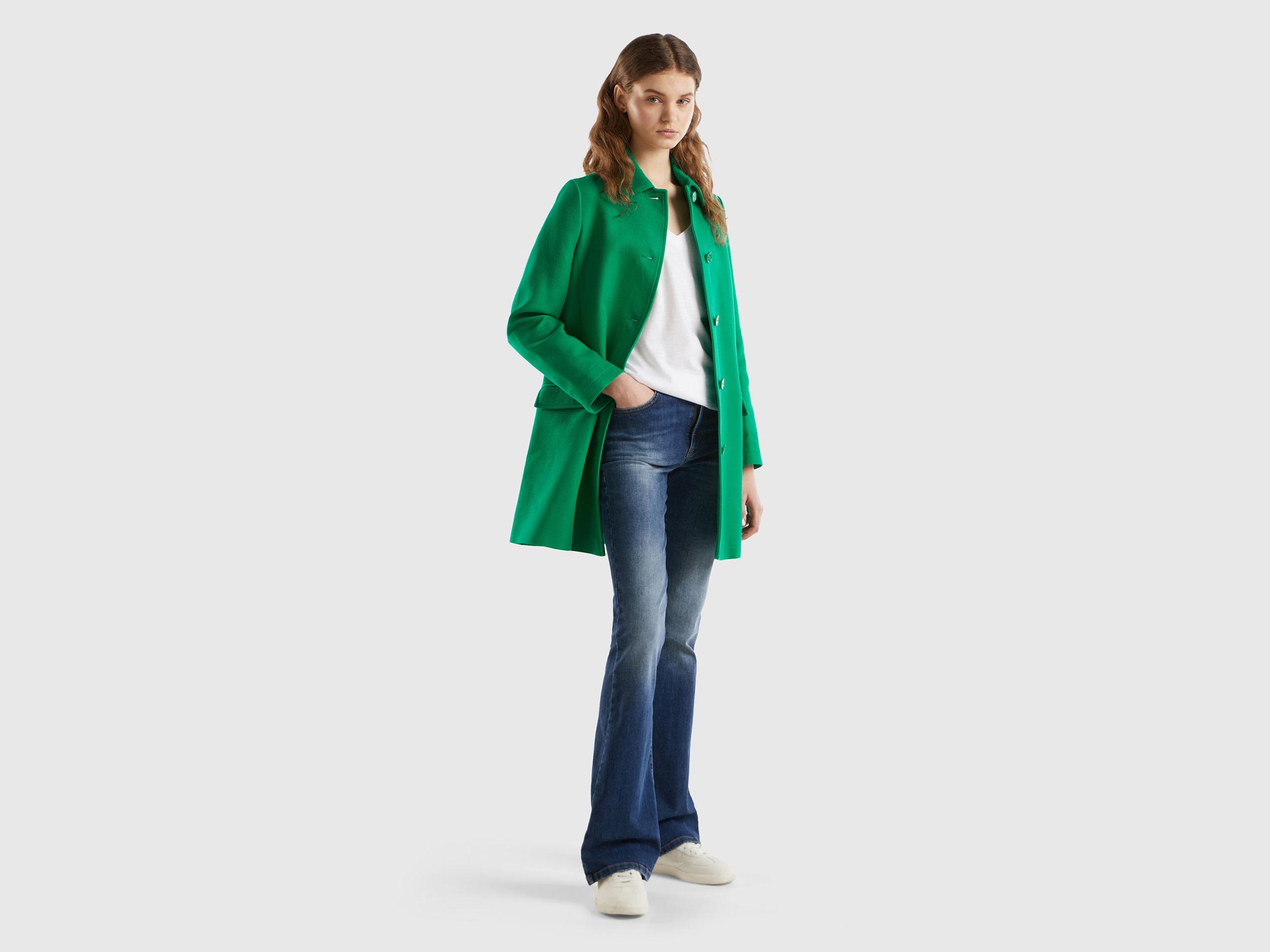 Benetton green coat deals