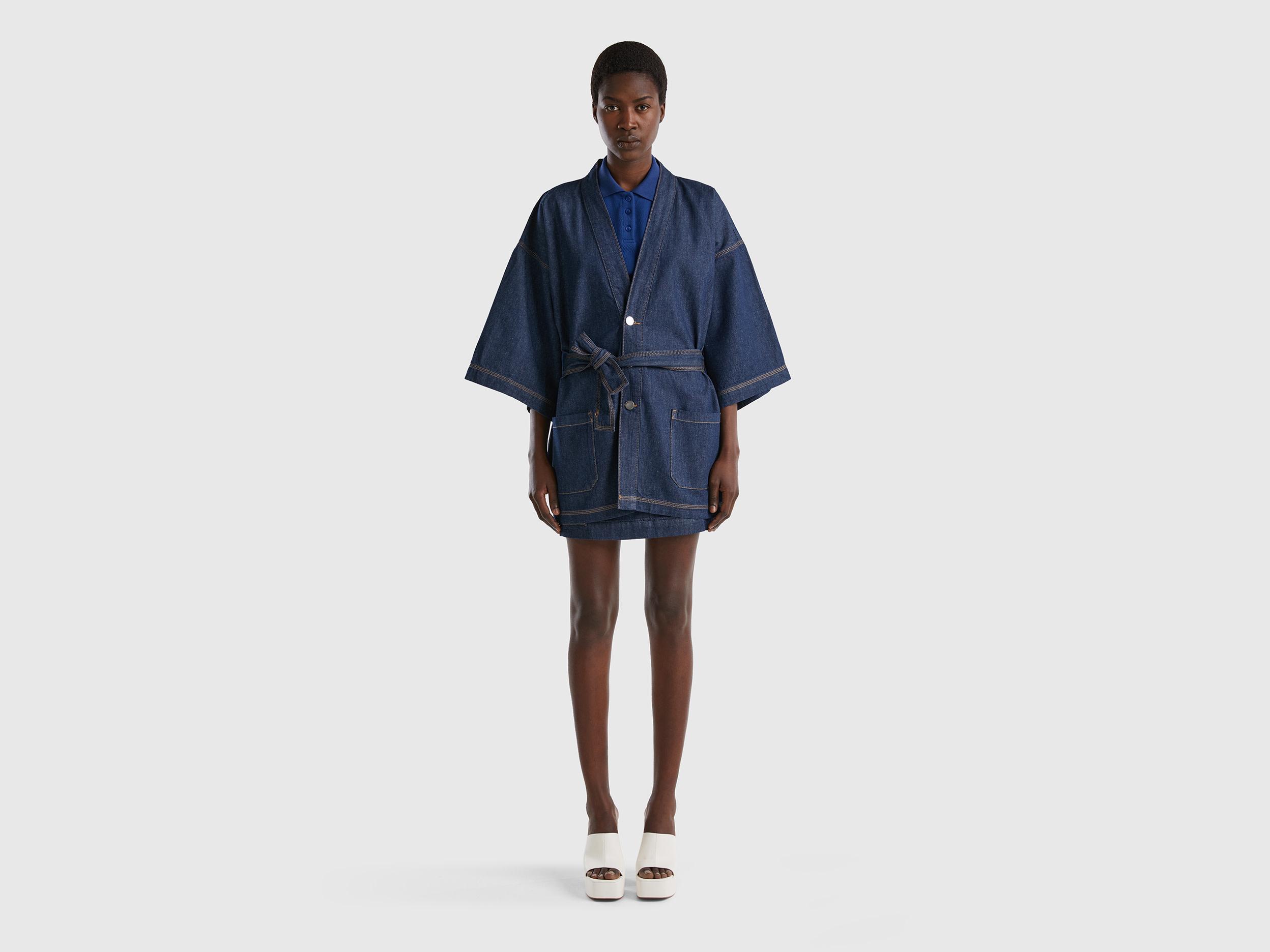 Chaqueta Kimono De Cambray de Benetton de color Negro | Lyst