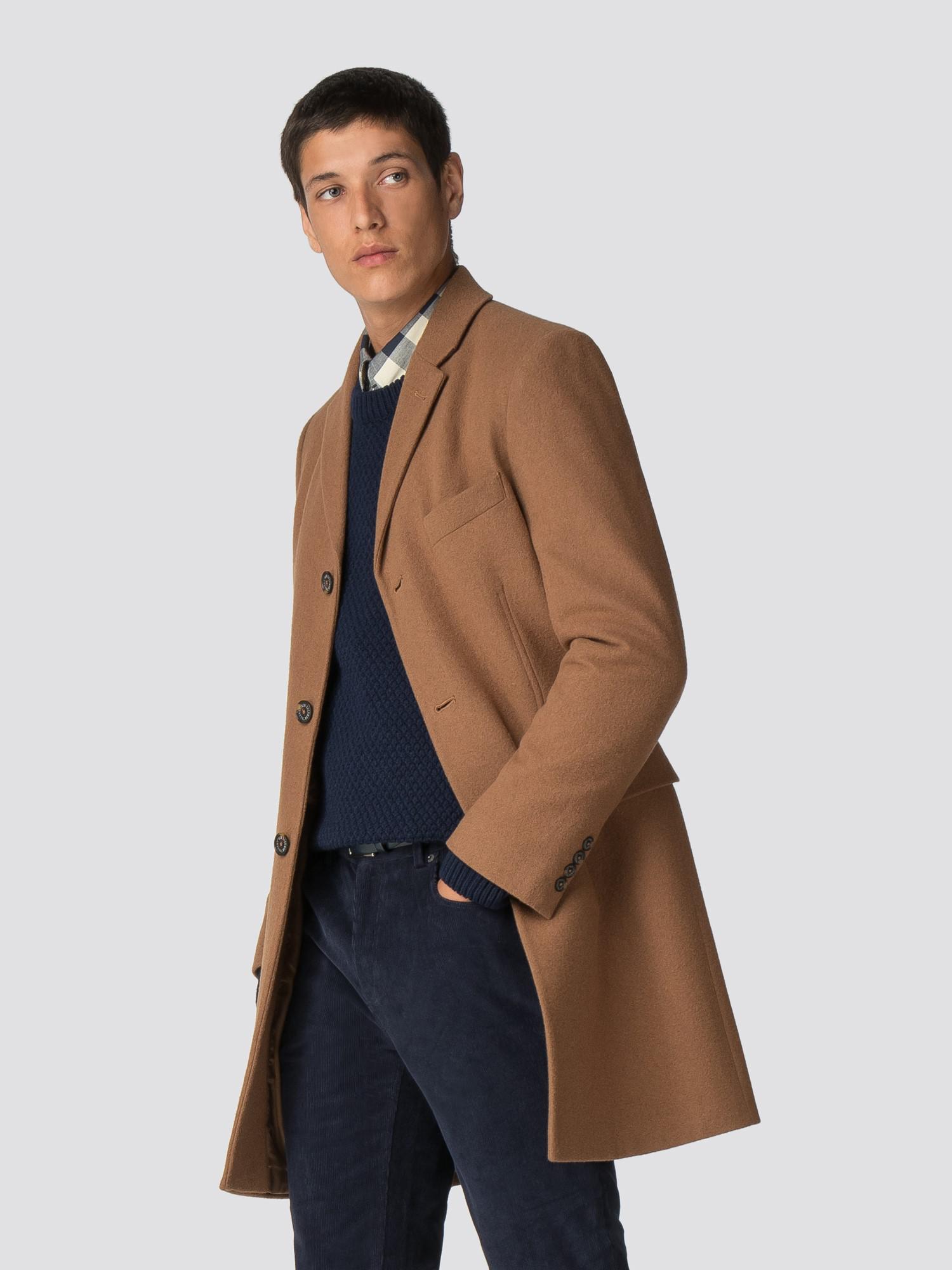 Ben sherman camel overcoat Clearance
