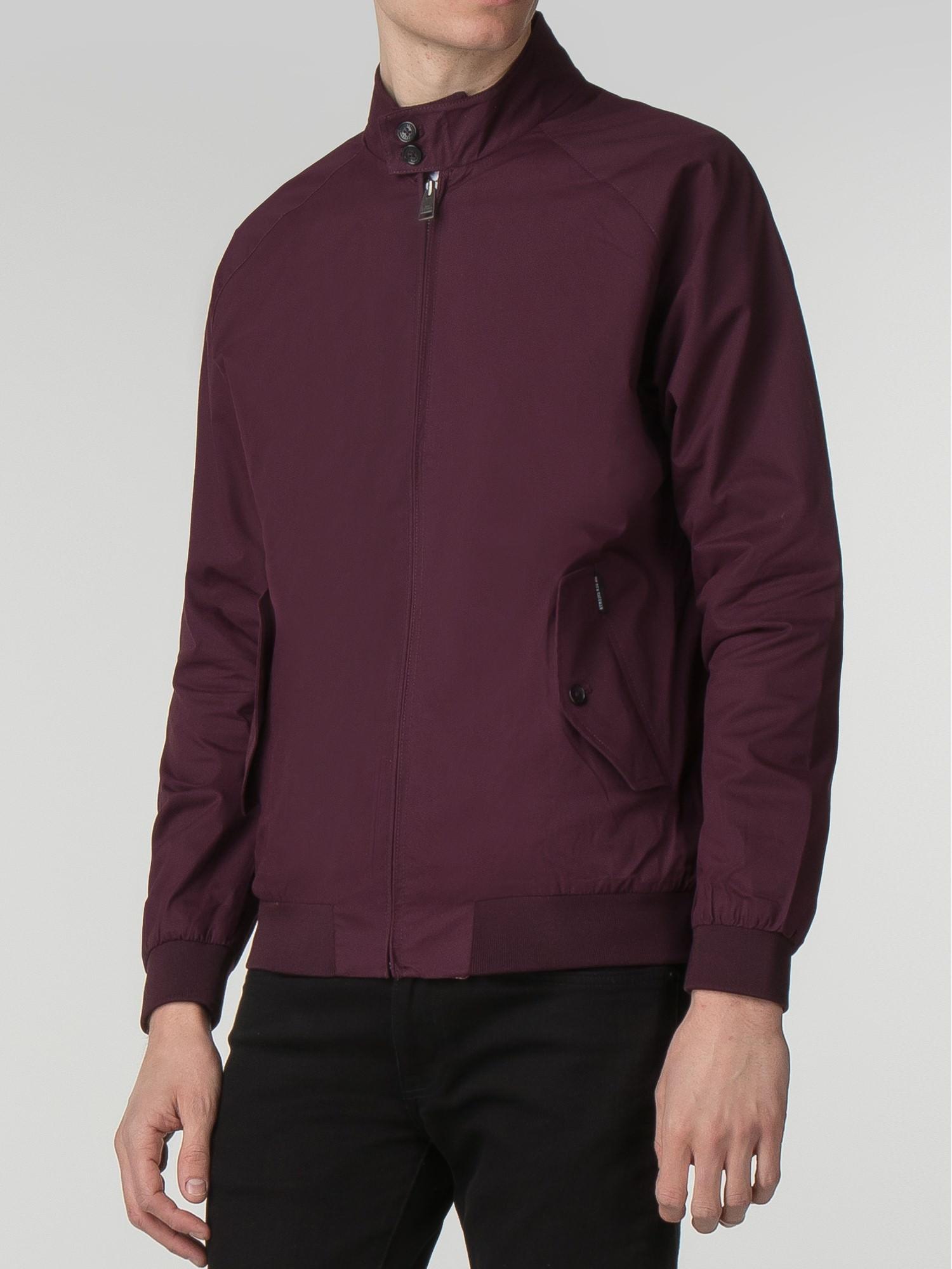 Download Ben Sherman Cotton Harrington Jacket in Purple for Men - Lyst
