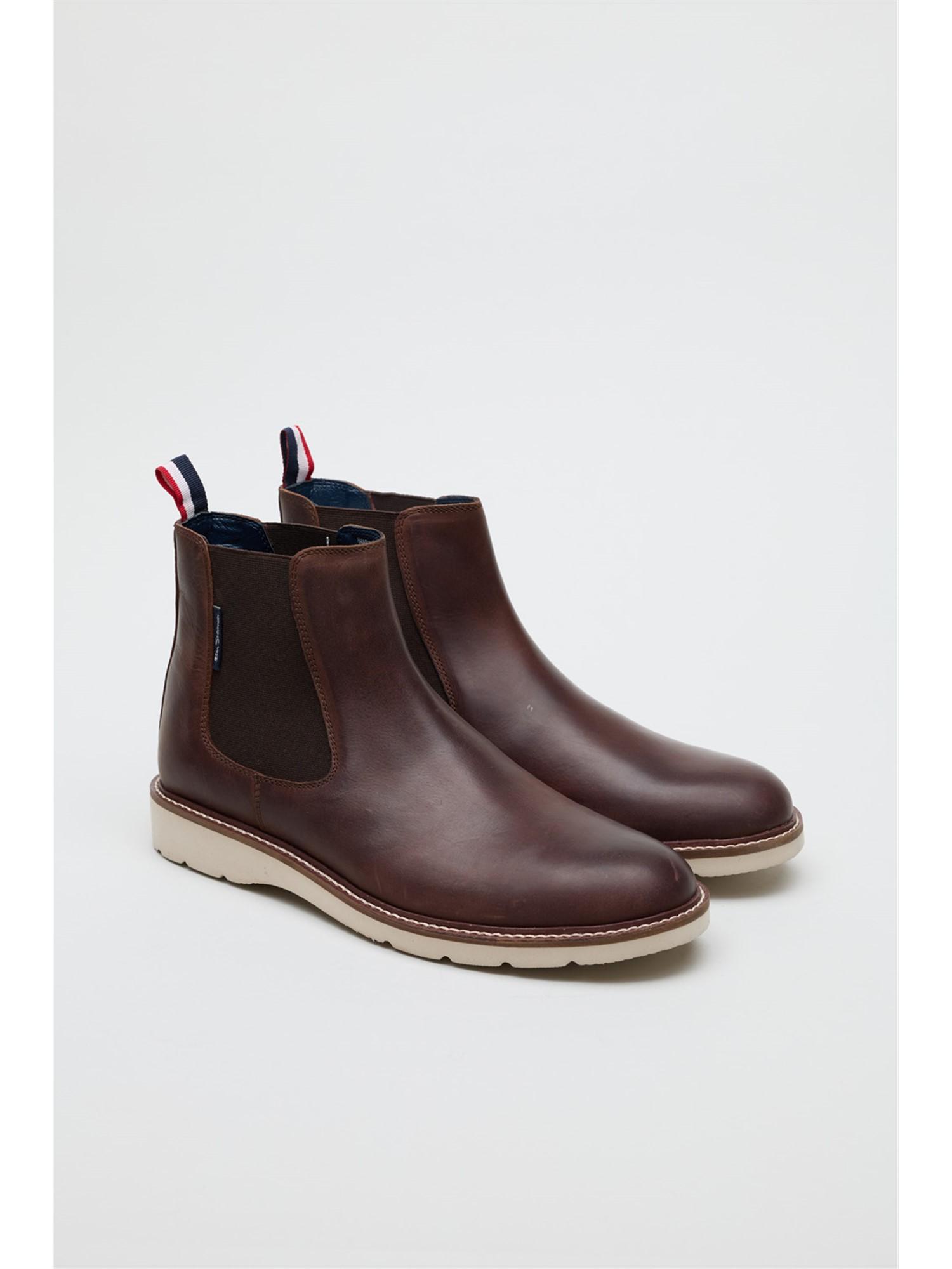 Ben Sherman Hampton-chelsea Chukka Boot In Burgundy in Brown for