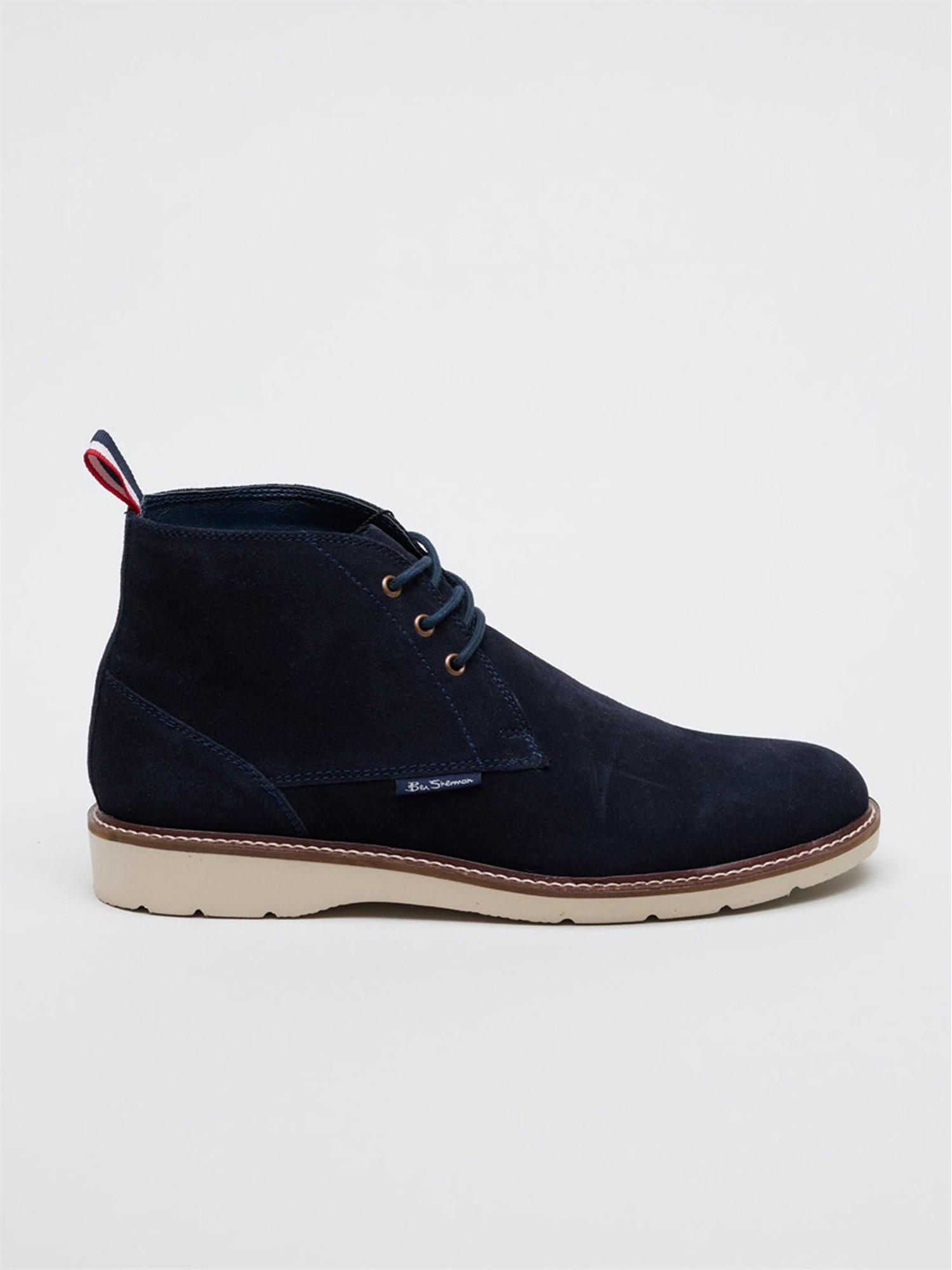 Ben Sherman Bristol Chukka High Top Canvas Sneaker in Navy‎ Size 11 Ben Sherman Men main image 4