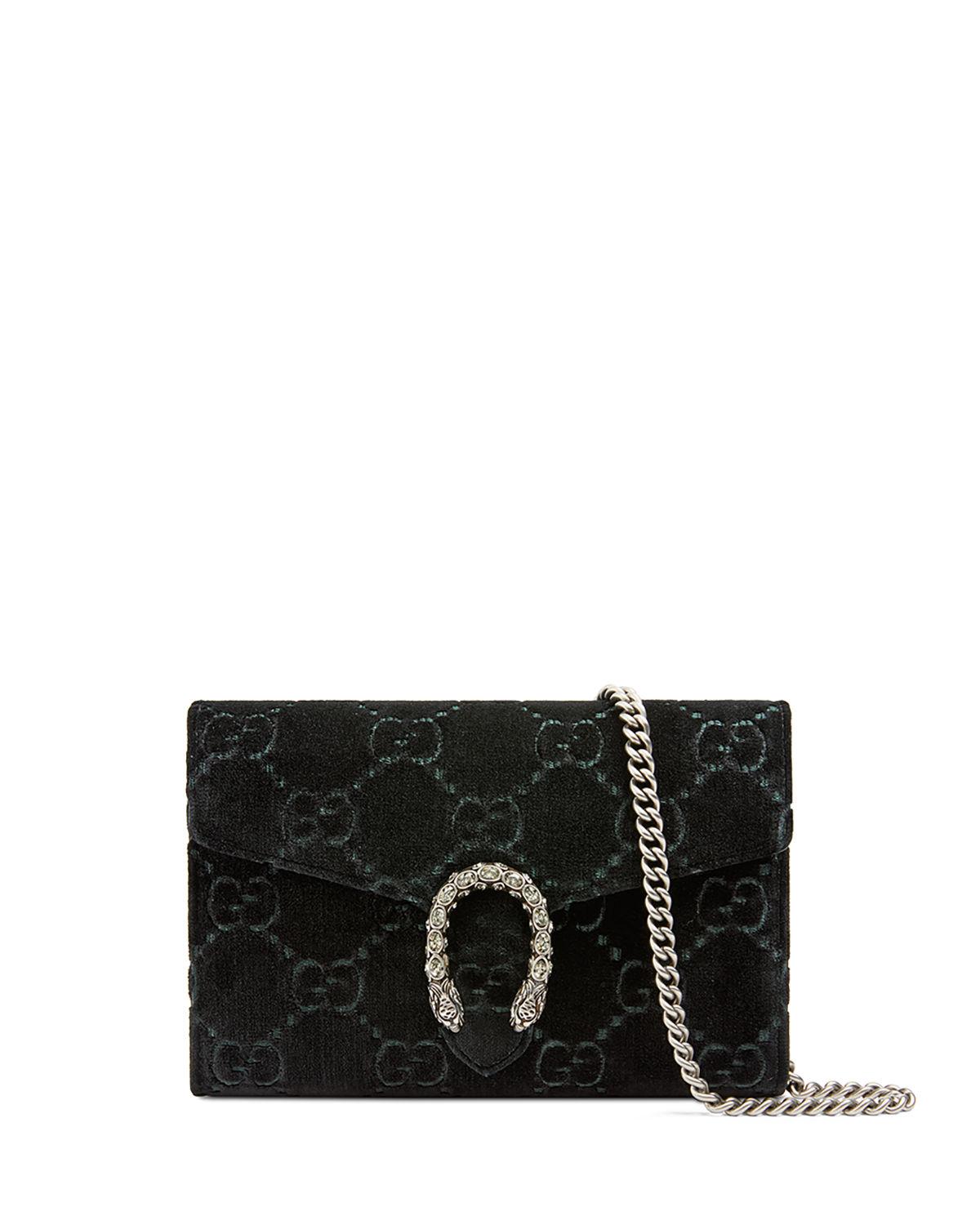 Dionysus gg velvet mini cheap chain wallet