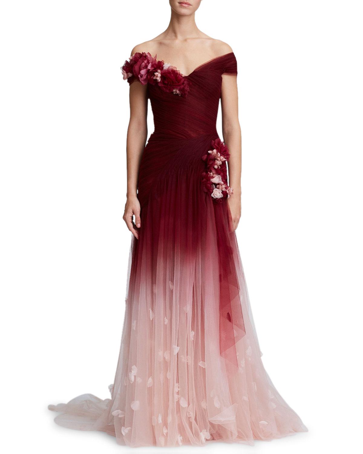 ombre evening gowns dress