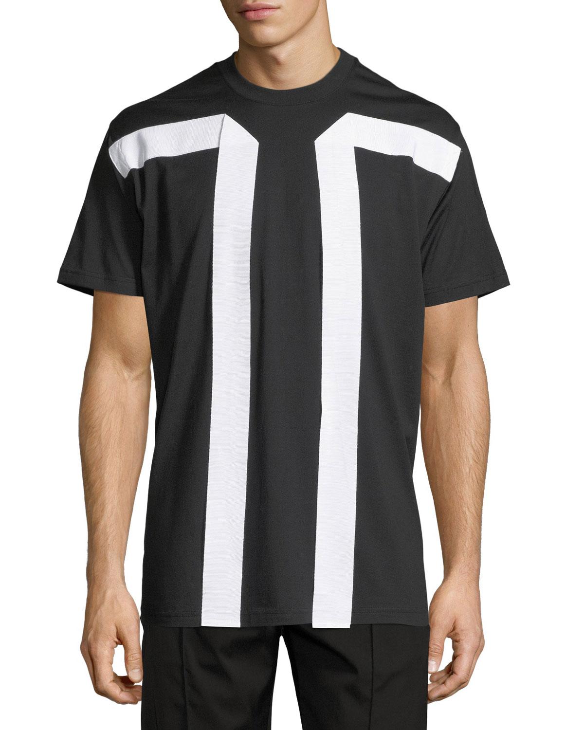 givenchy columbian fit ribbon cotton t shirt in black for lyst givenchy columbian fit ribbon cotton t shirt in black for lyst