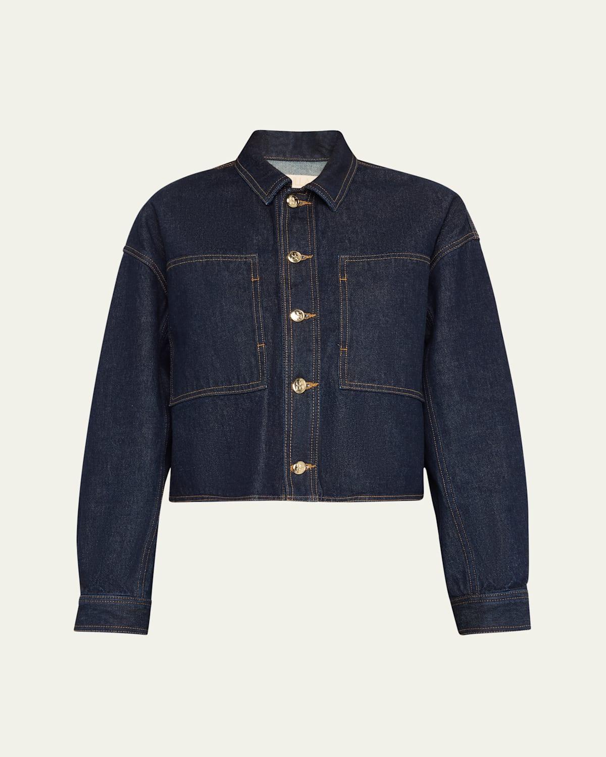 Ulla cotton Jacket-navy main image 1