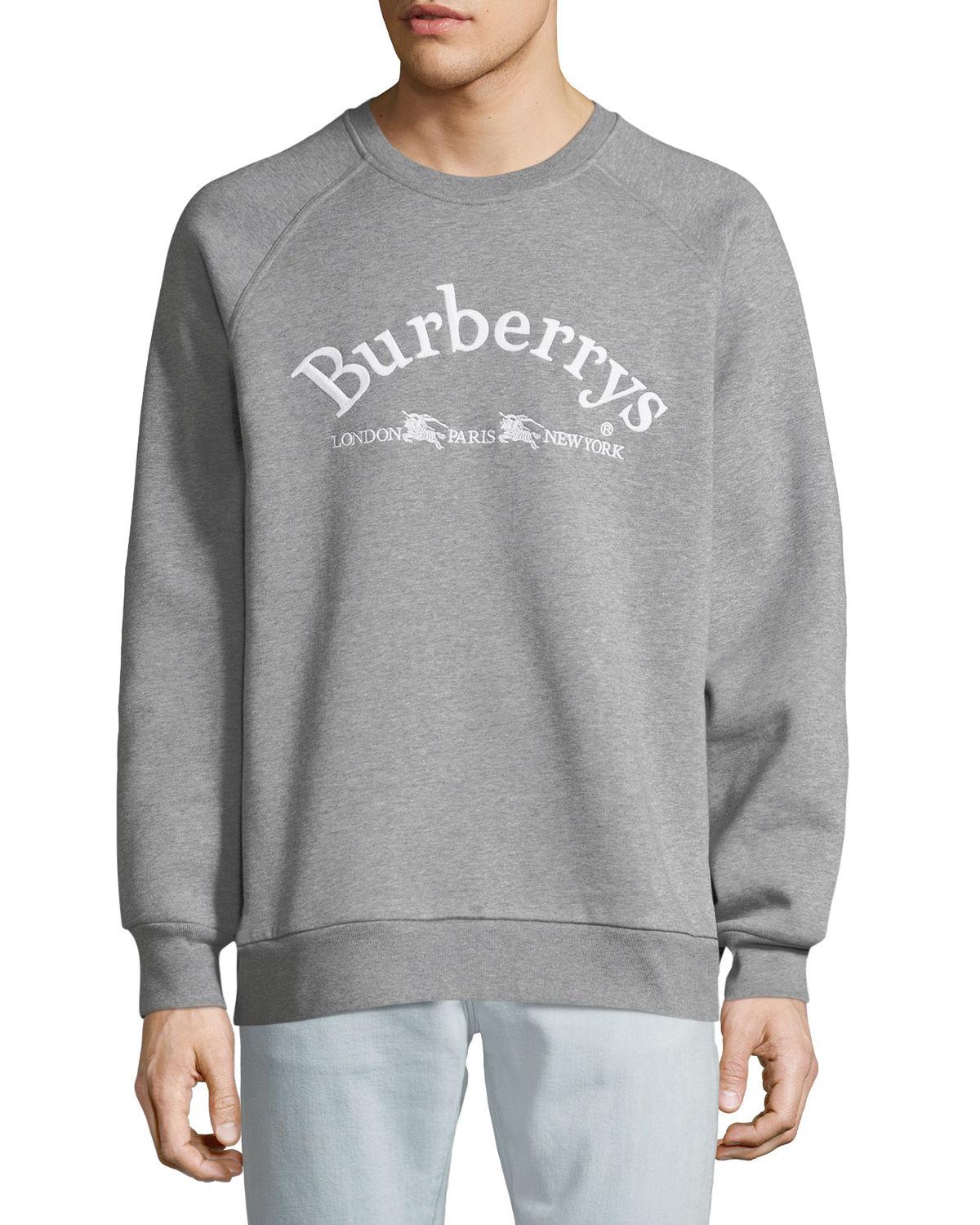 burberry men's crew neck
