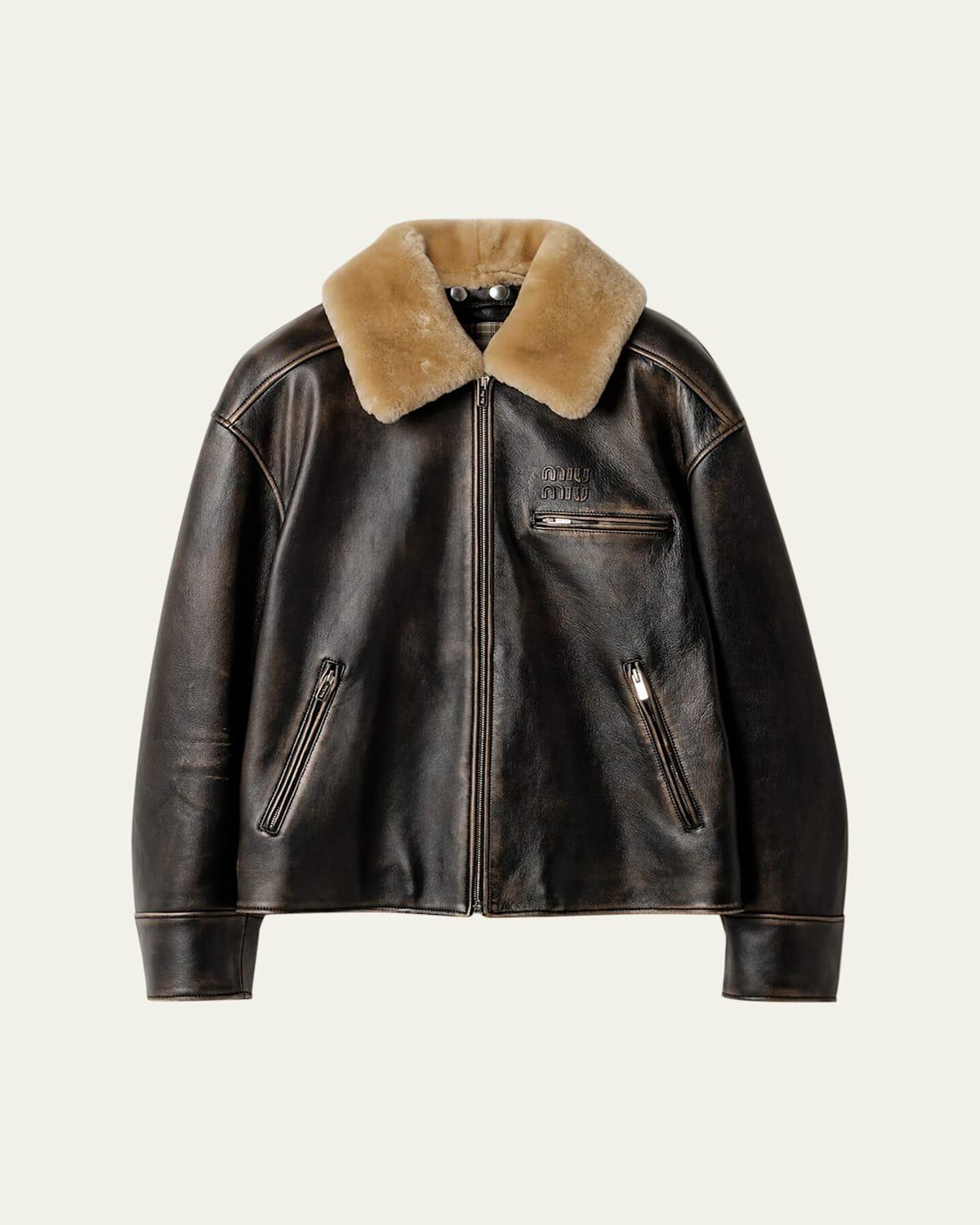 ジャケット MIU MIU Quilted nylon jacket with suede details Miu Miu Miu Miu Logo-Patch Zipped Bomber Jacket - Jackets