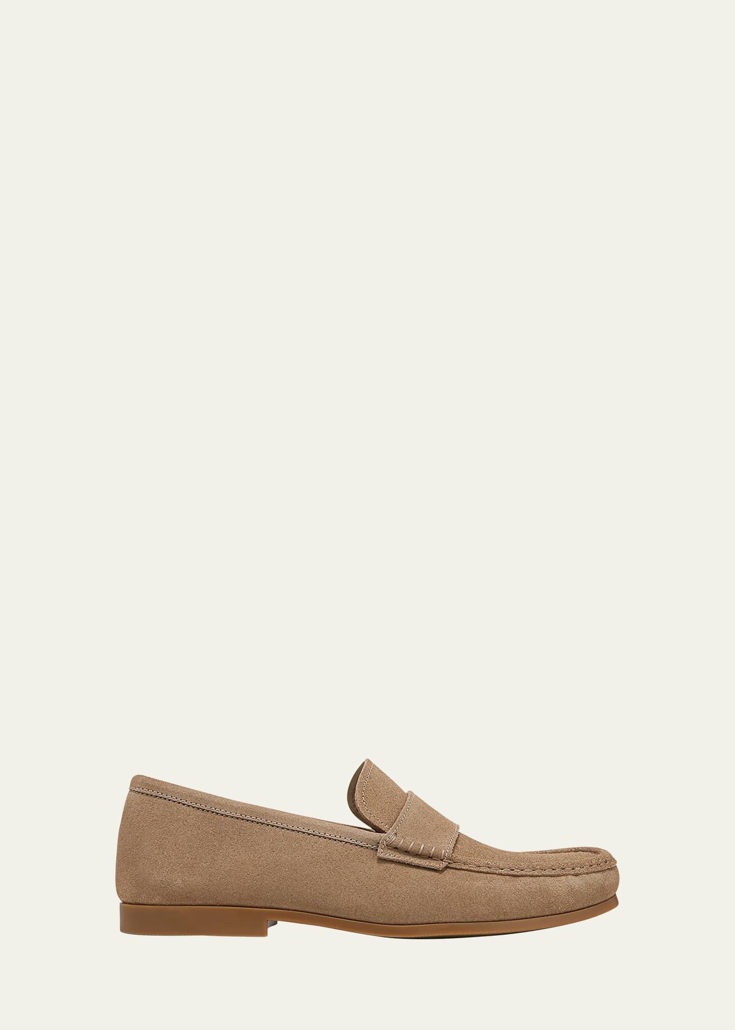 Vince Daly Leather Penny Loafers in Natural for Men | Lyst