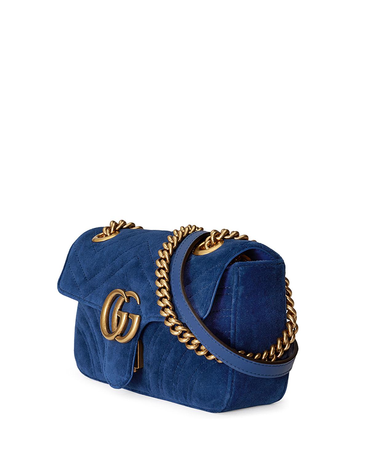 Gucci Gg Marmont 2.0 Suede Shoulder Bag - Lyst