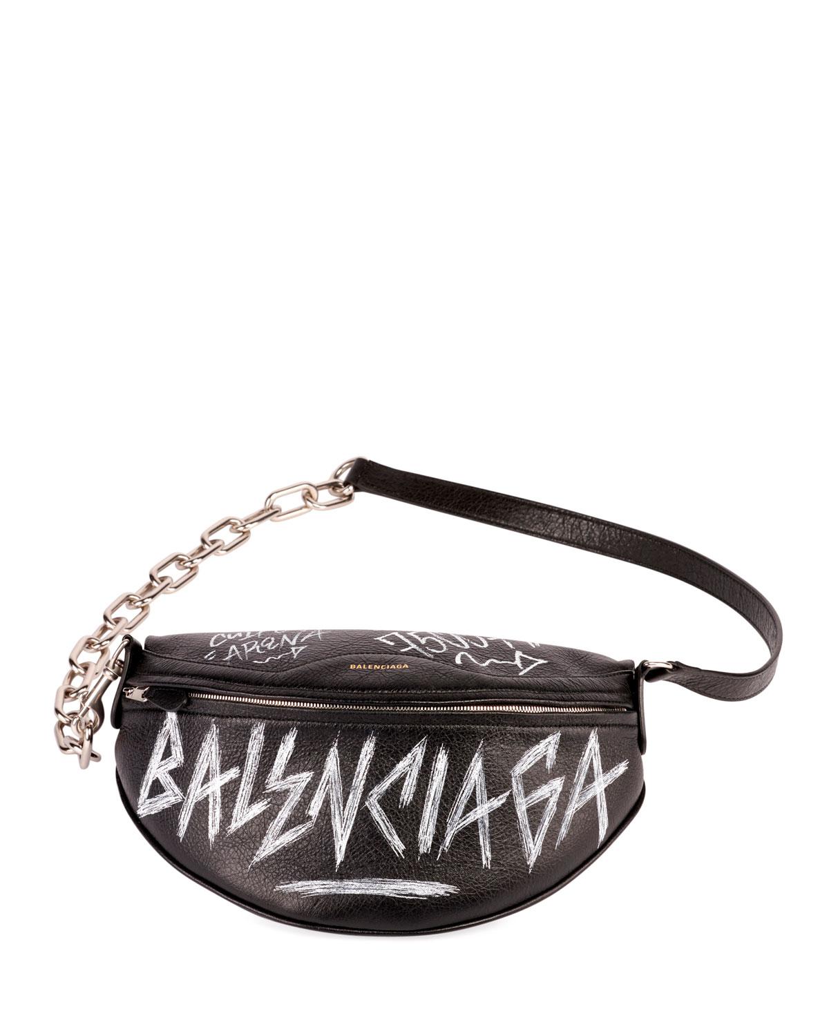 balenciaga graffiti belt bag replica