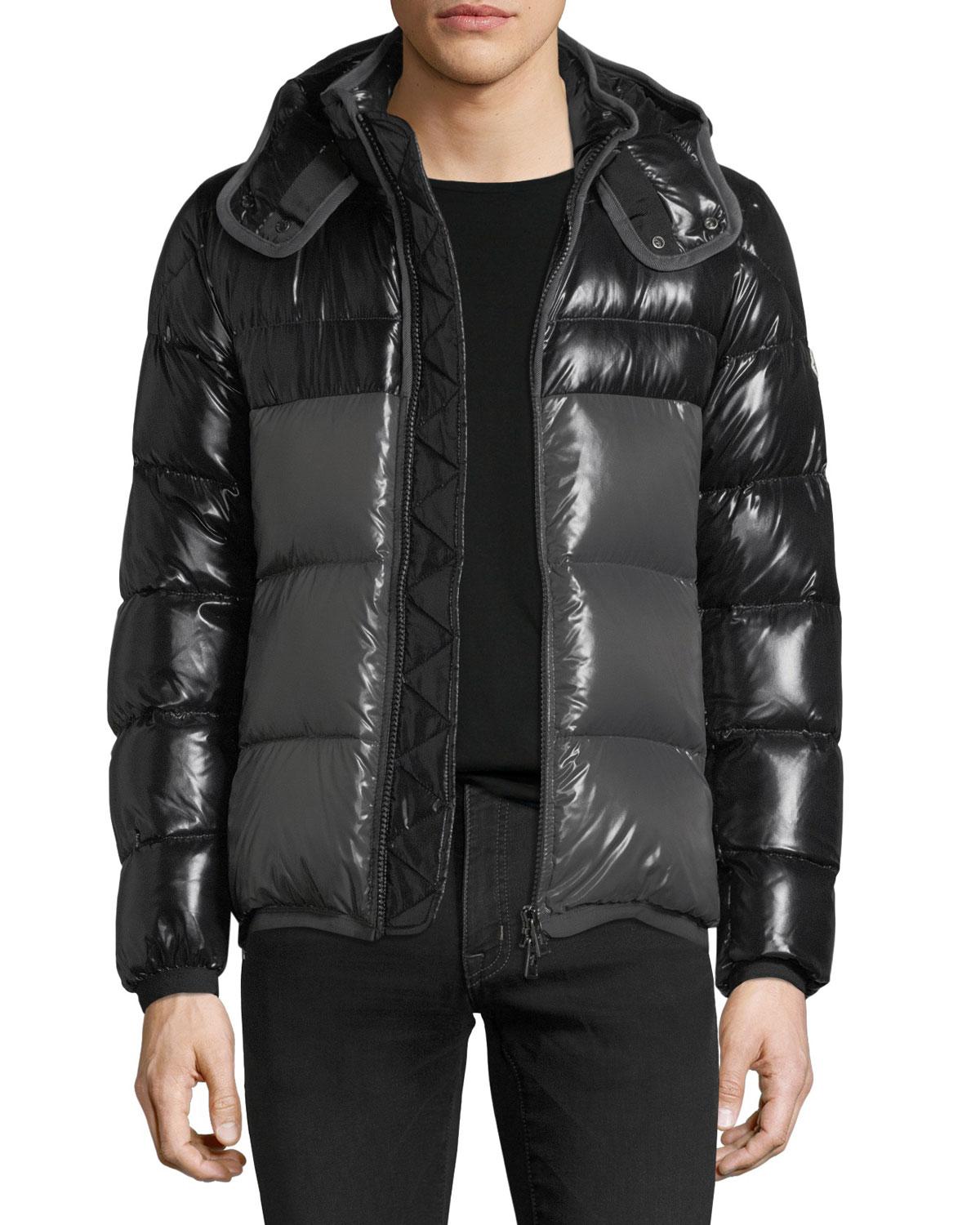 Lyst - Moncler Harry Shiny Puffer Jacket W/ Removable Hood in Black for Men
