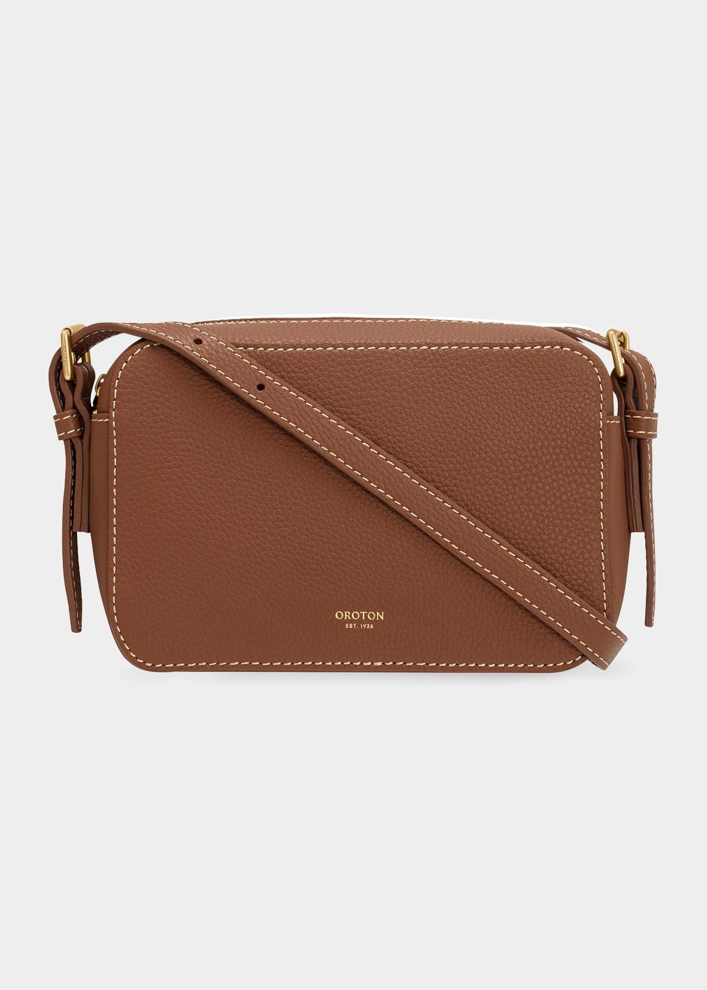 Oroton Margot Zip Camera Crossbody Bag in Brown Lyst