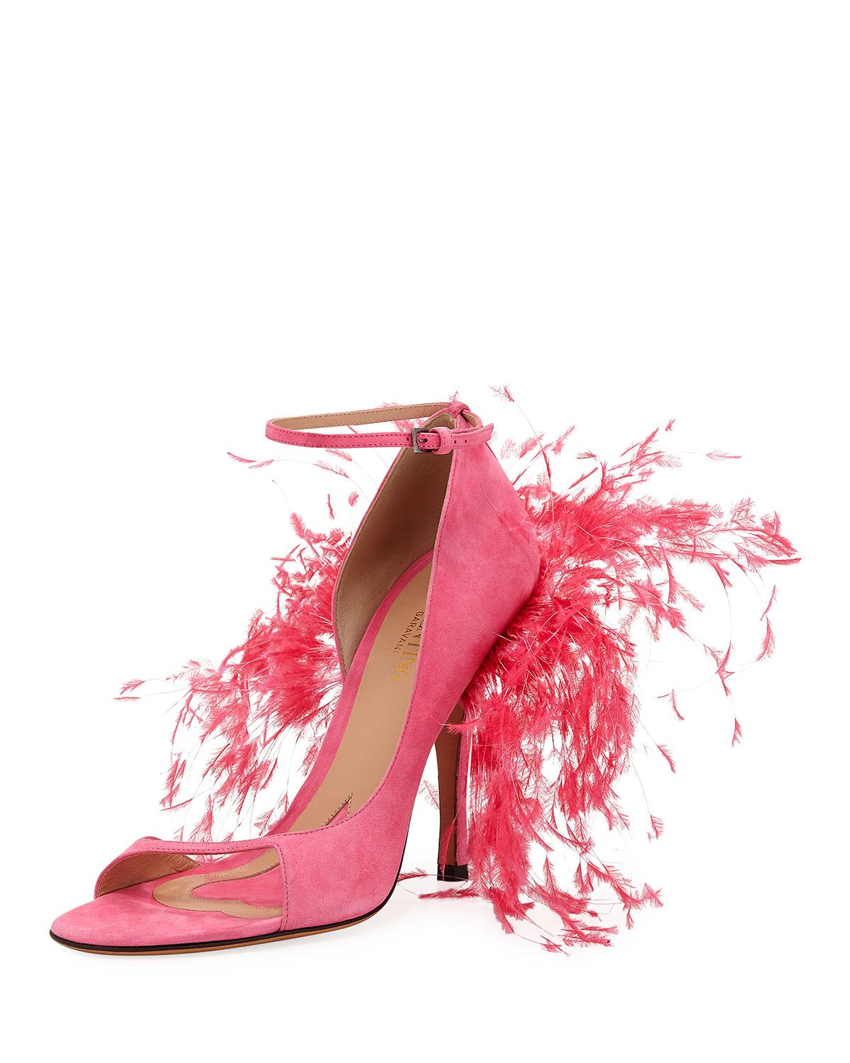 valentino feather sandals