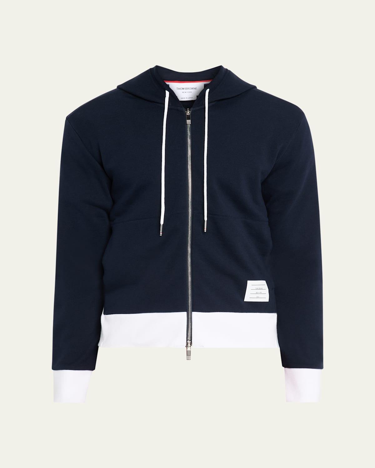 パーカー・フーディ THOM BROWNE Thom Browne Sweaters Blue (MJT022H 00535461) French Terry Cashmere 4 Bar Crewneck Pullover | Thom Browne