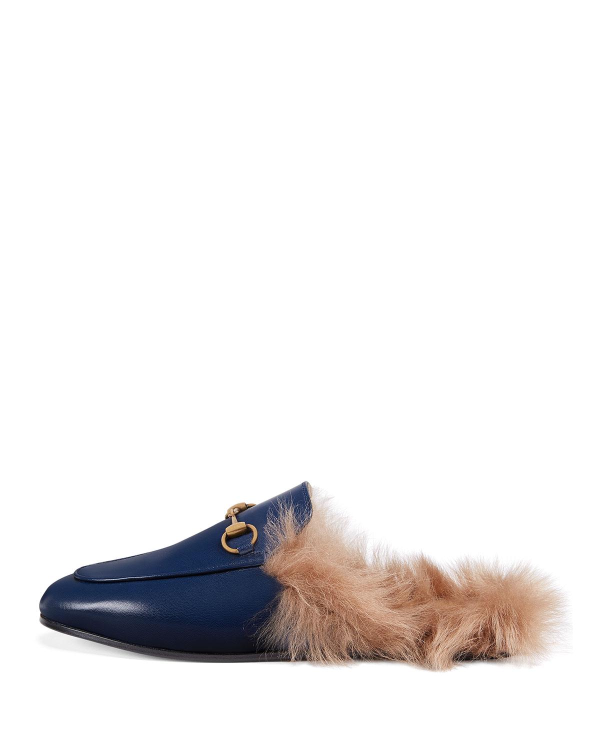 Princetown Leather Loafers With in Blue Lyst