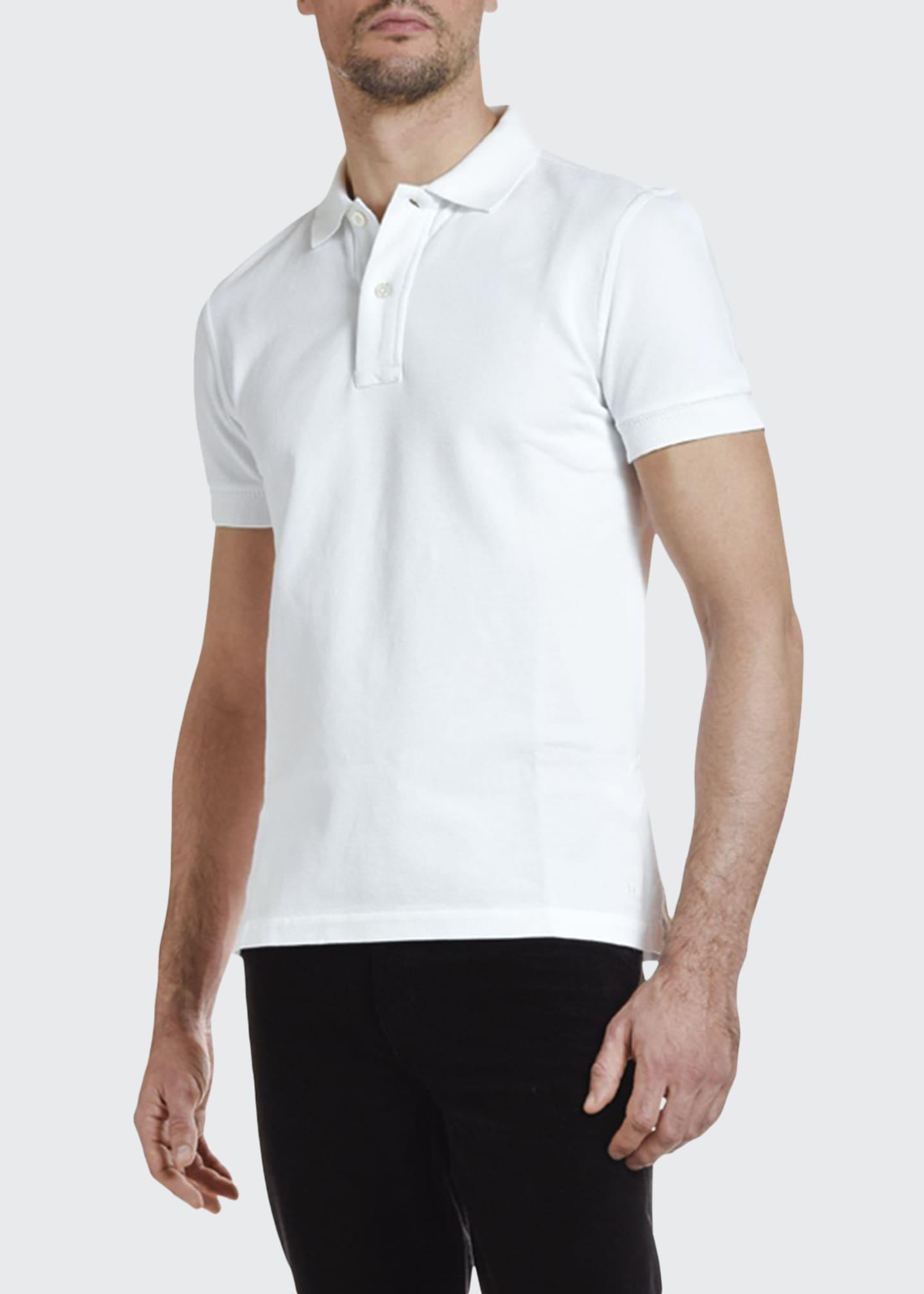 Tom Ford Cotton Men's Pique-knit Polo Shirt in White for Men - Lyst