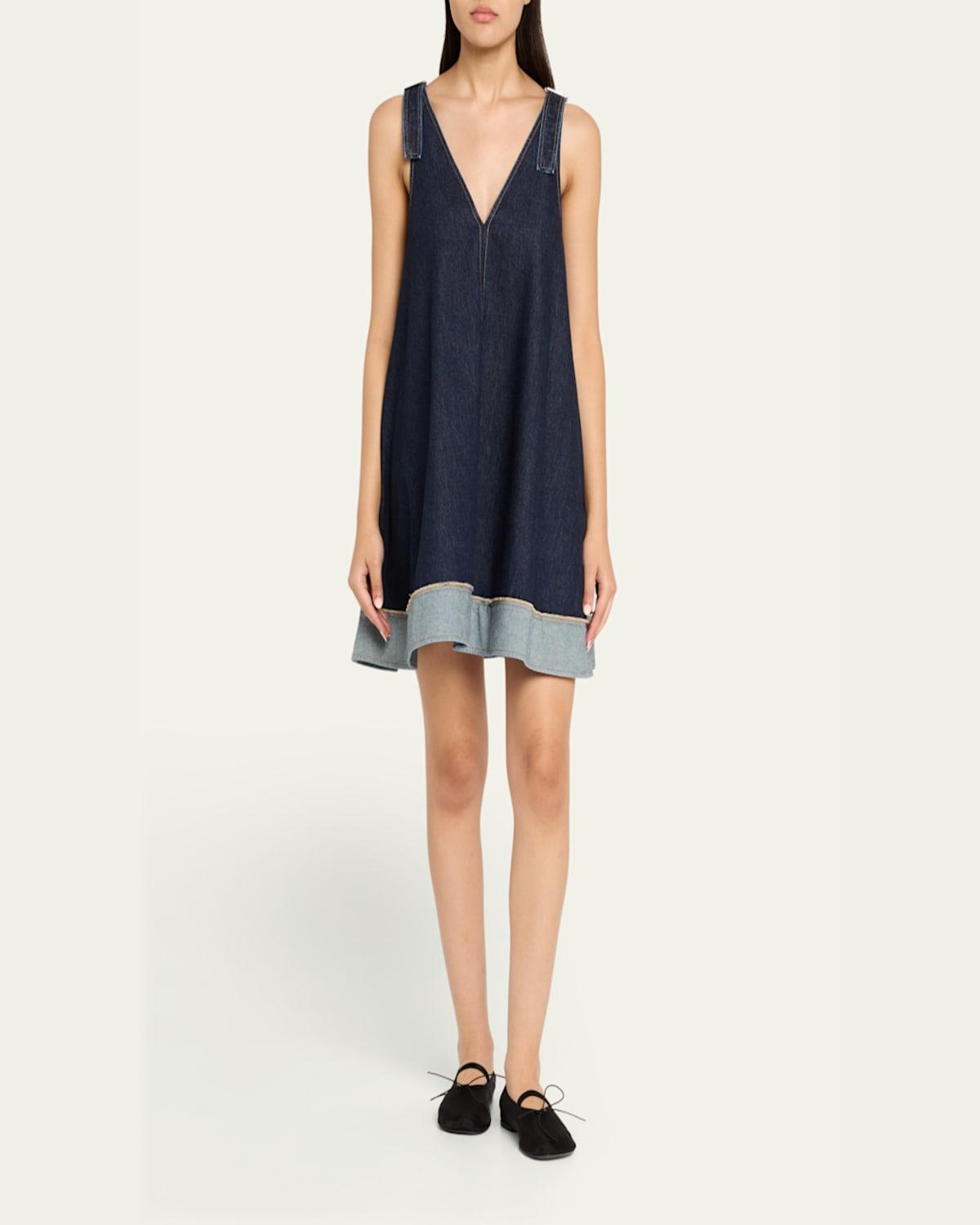 white christmas dresses Stonewashed Denim Slip Dress – 3.1 Phillip Lim main image 0