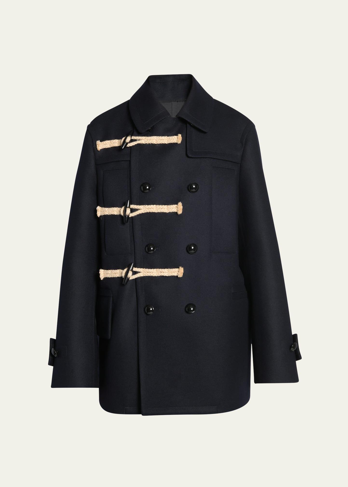 定価13.6万AKM melton short duffle coat 味わい深かっ Mコート