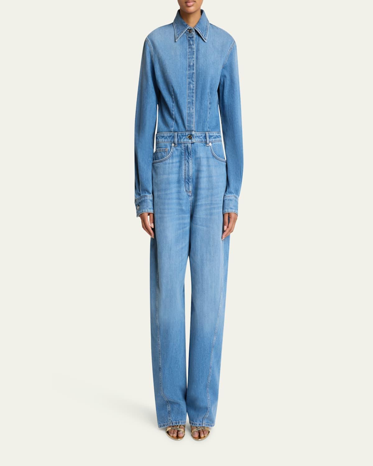 デニム・ジーパン GIVENCHY LIGHT BLUE DENIM JUMPSUIT Blue Denim jumpsuit Givenchy - Vitkac AS