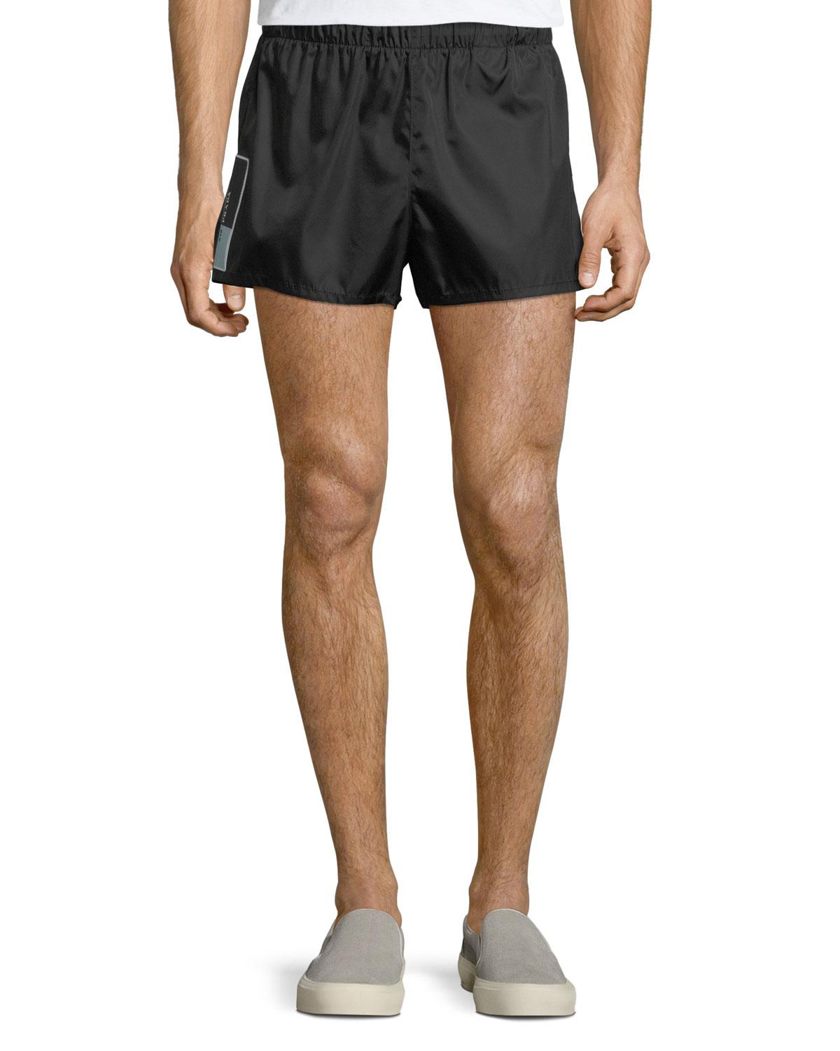 prada mens swim trunks