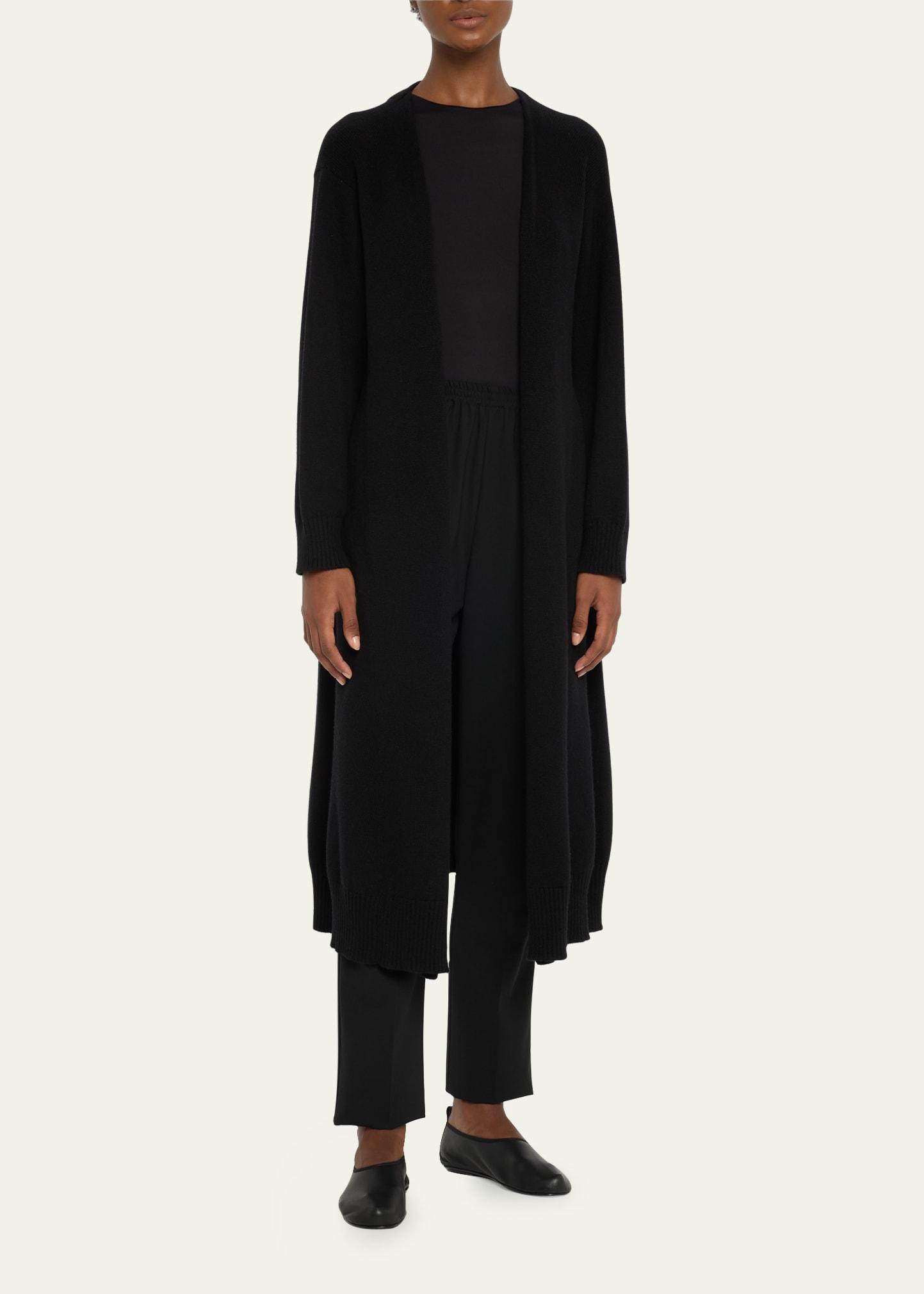 Eskandar A-line Cashmere Cardigan Coat in Black | Lyst
