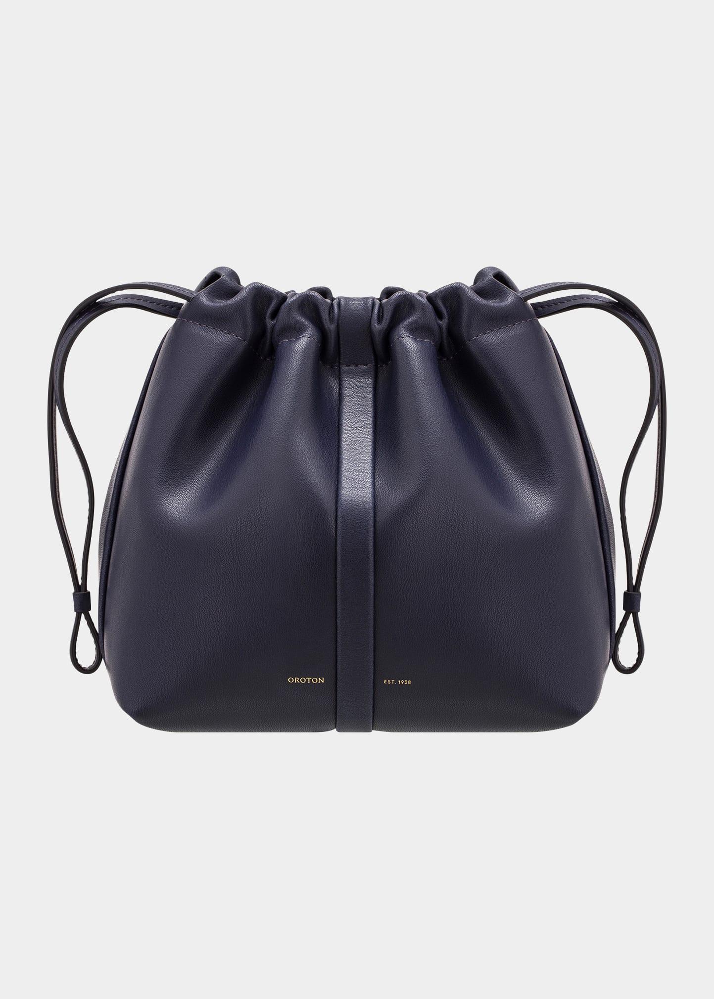 Oroton Curtis Drawstring Leather Crossbody Bag in Blue Lyst