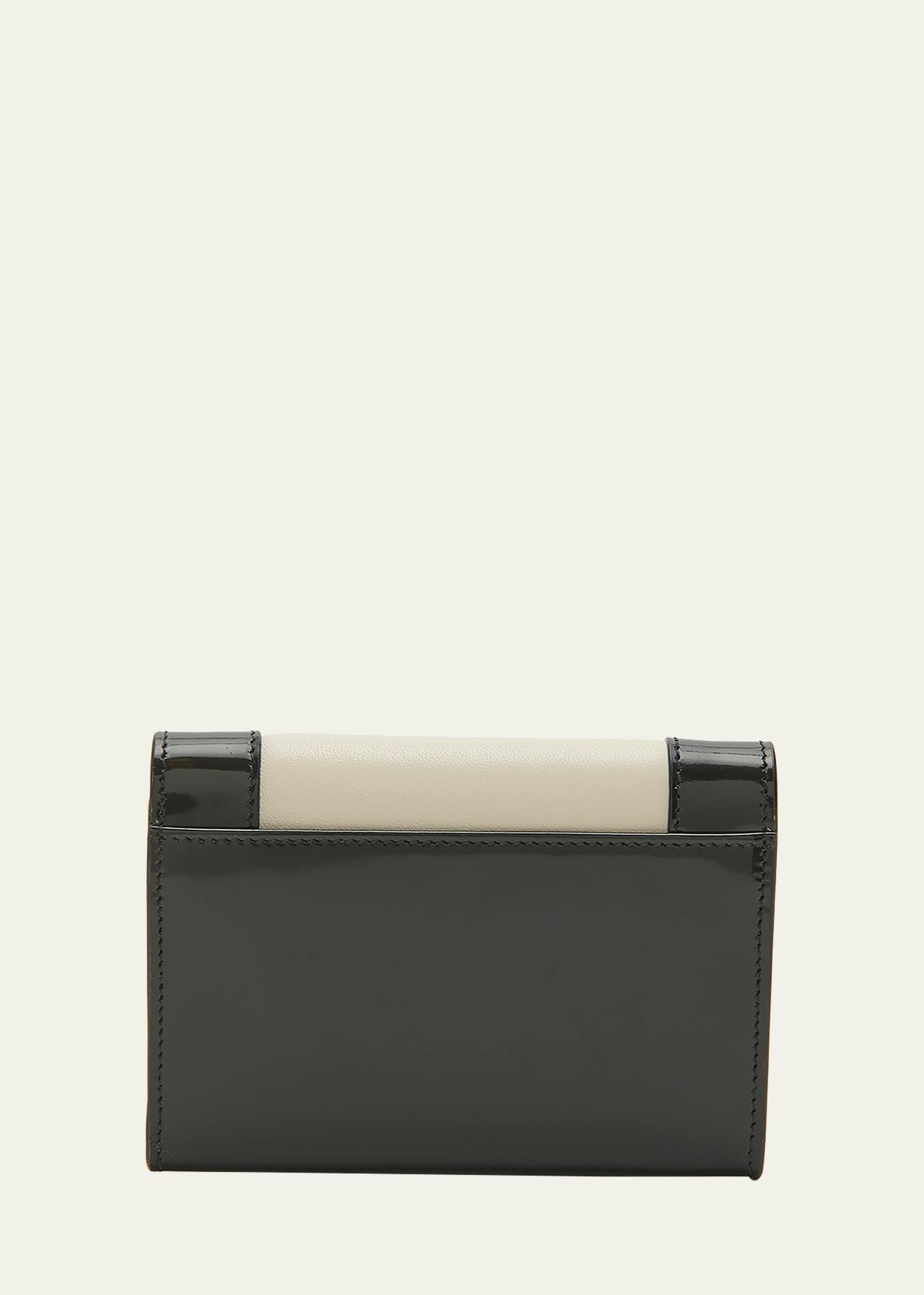 Saint Laurent Cassandra Small Ysl Patent Leather Wallet | Lyst