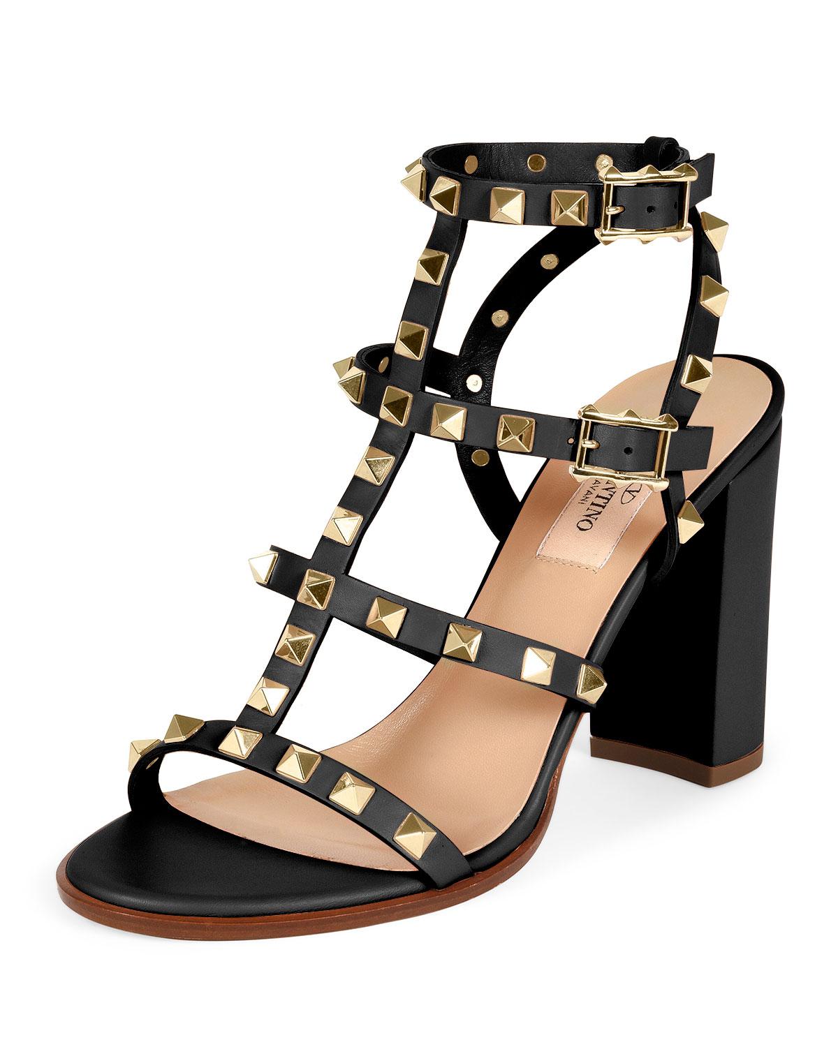 valentino block heel