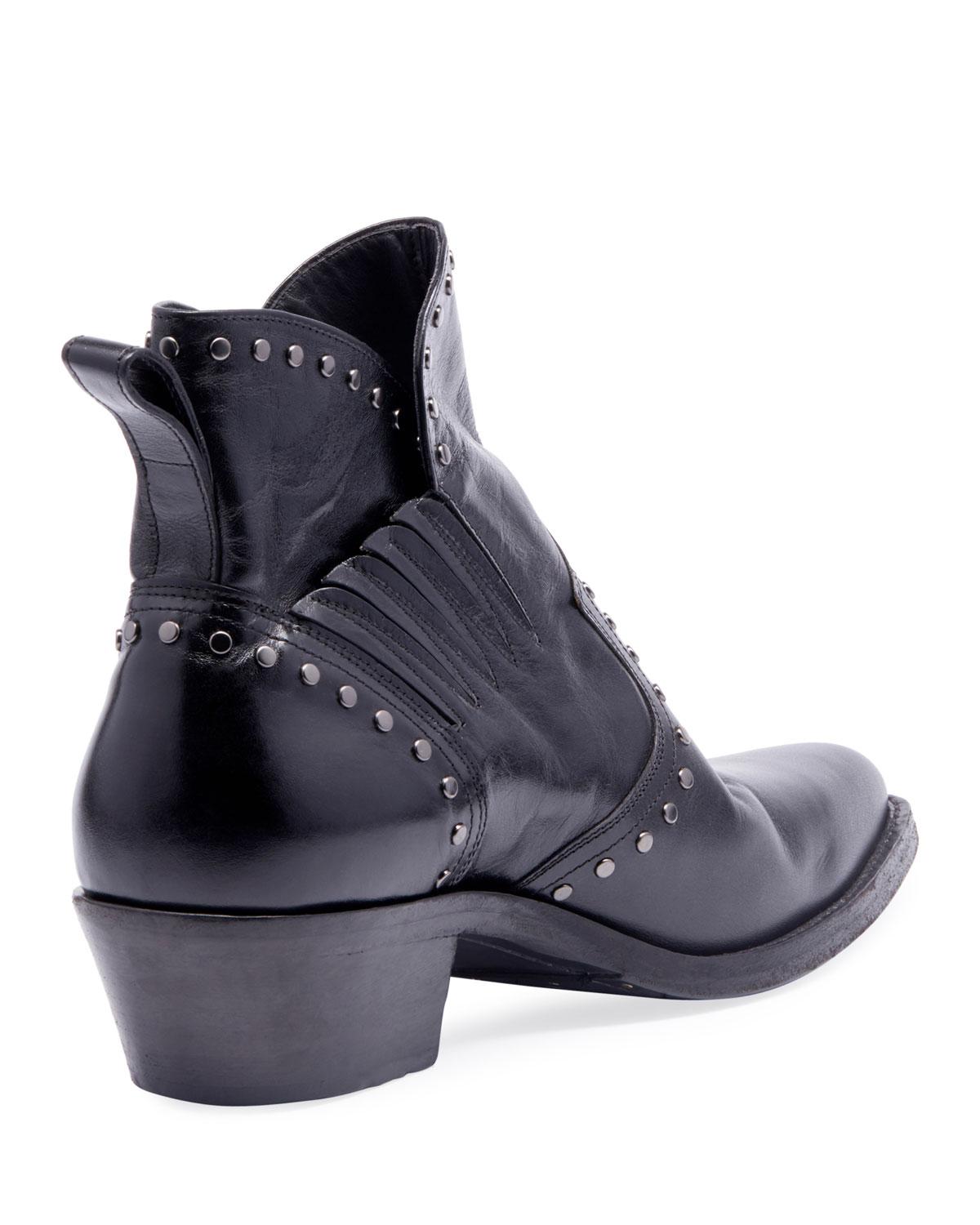 saint laurent leather boot