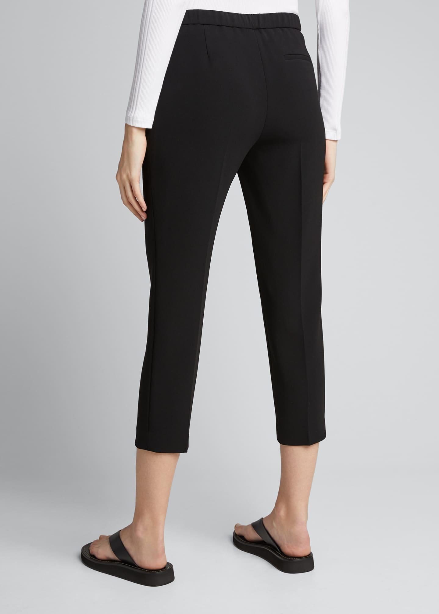 Theory Synthetic Treeca Cropped Pullon Pants in Black Lyst